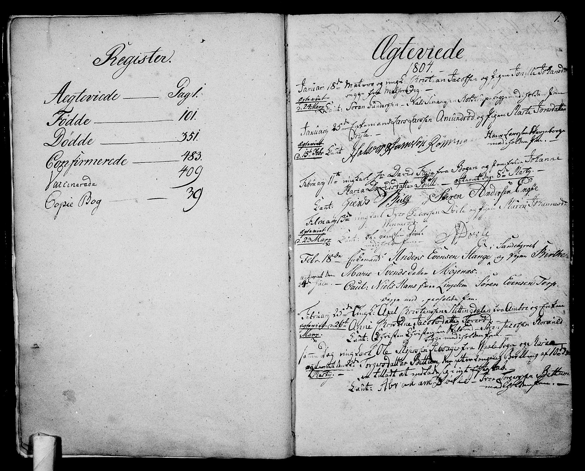 Stokke kirkebøker, AV/SAKO-A-320/F/Fa/L0004: Parish register (official) no. I 4, 1804-1815, p. 0-1