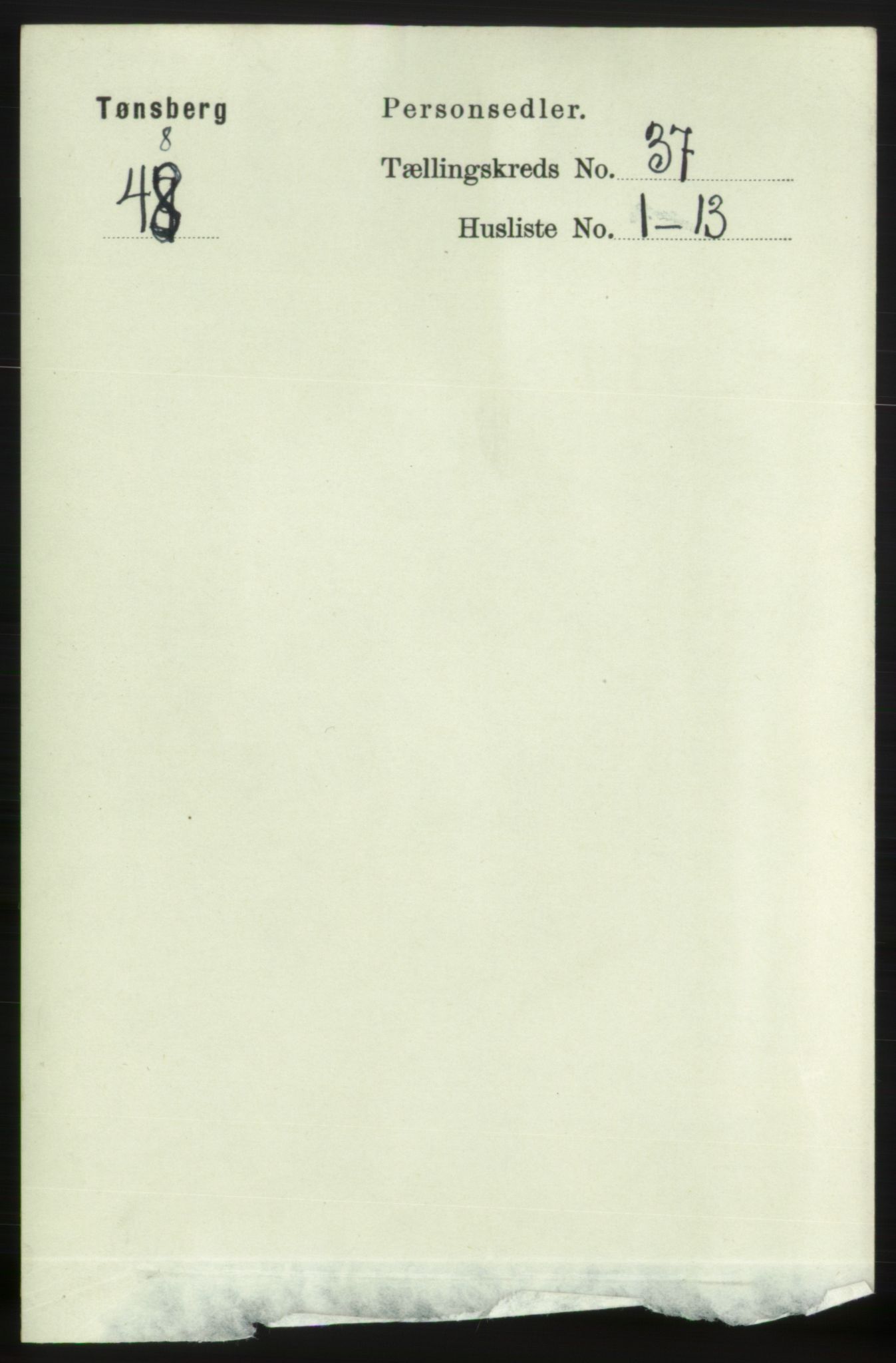 RA, 1891 census for 0705 Tønsberg, 1891, p. 7983