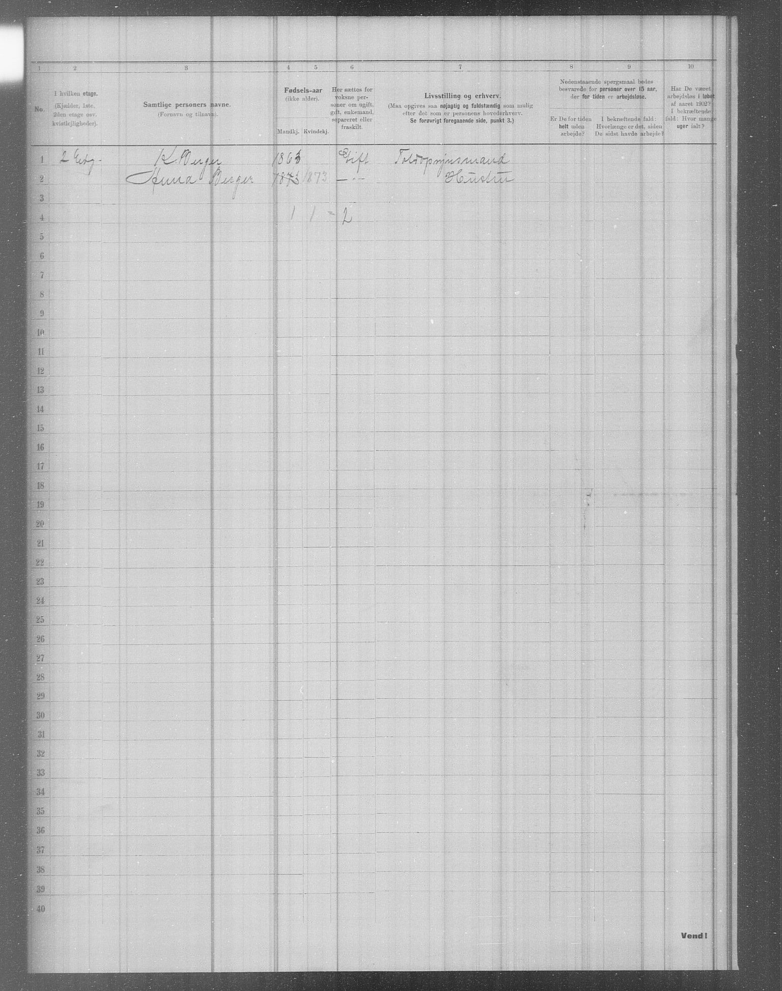 OBA, Municipal Census 1902 for Kristiania, 1902, p. 3014