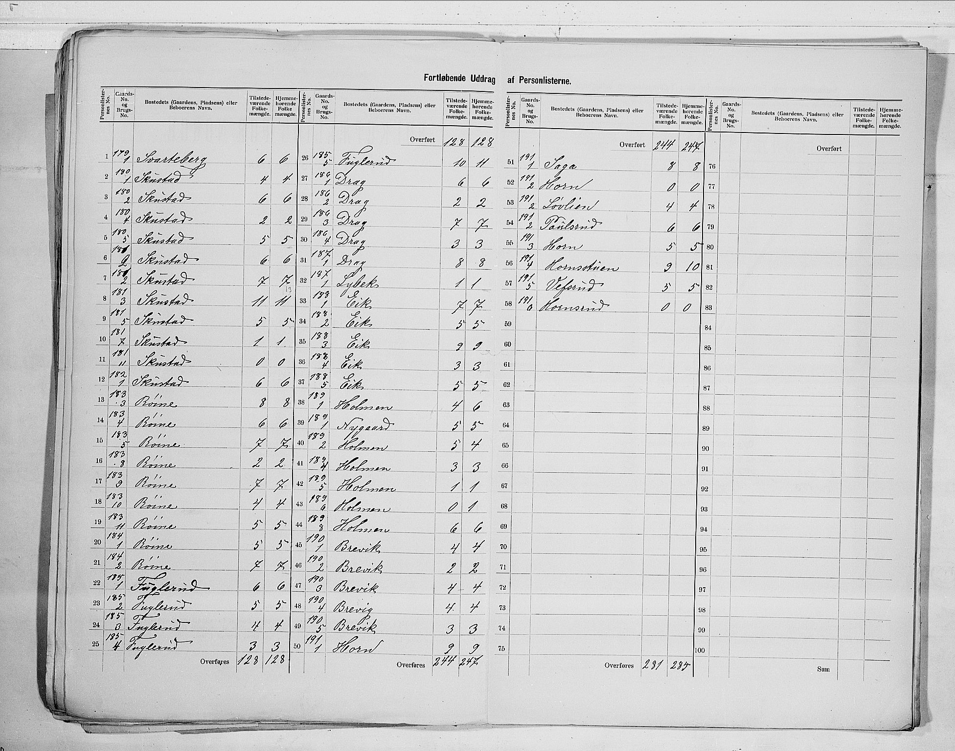 RA, 1900 census for Lier, 1900, p. 31