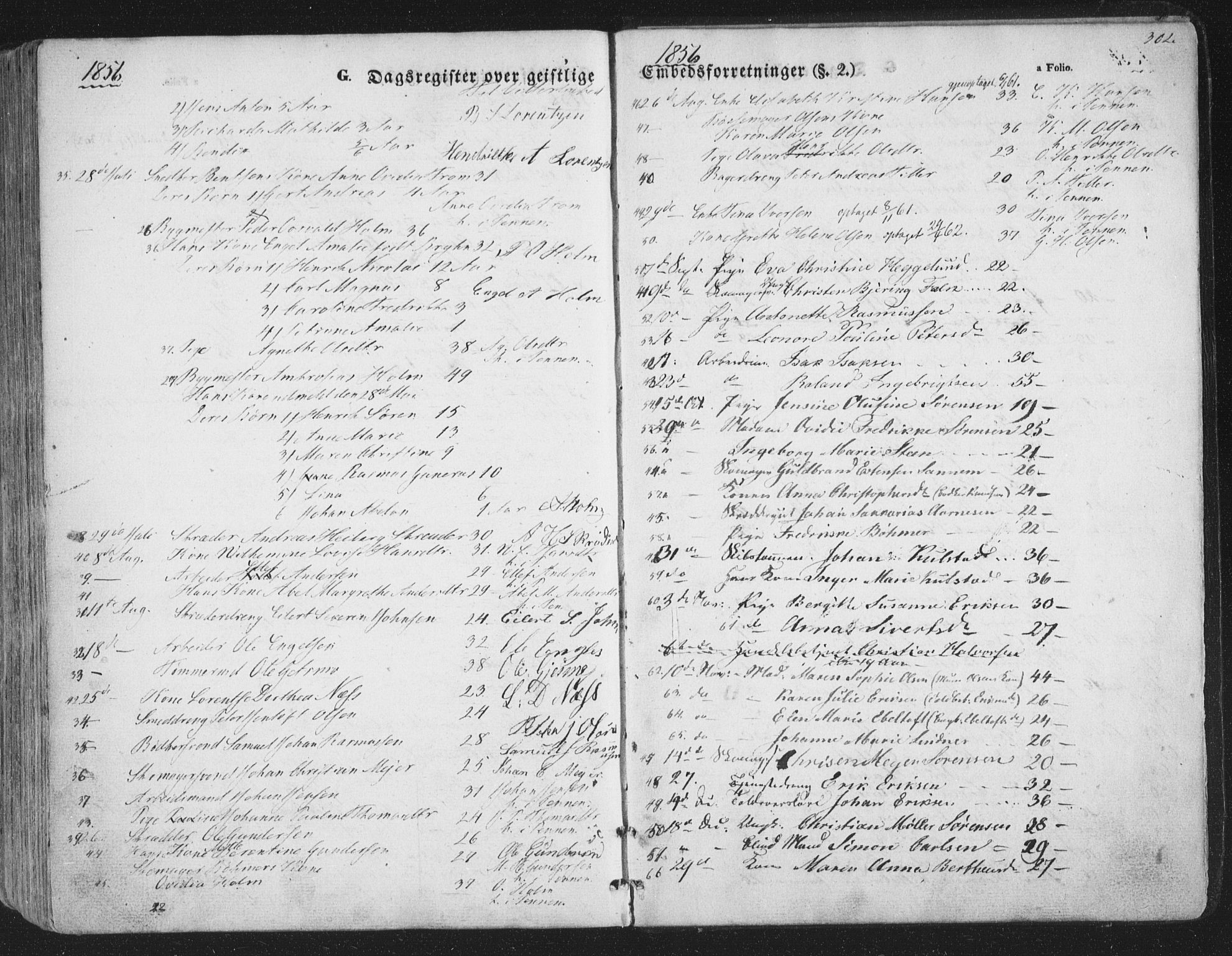 Tromsø sokneprestkontor/stiftsprosti/domprosti, SATØ/S-1343/G/Ga/L0011kirke: Parish register (official) no. 11, 1856-1865, p. 302