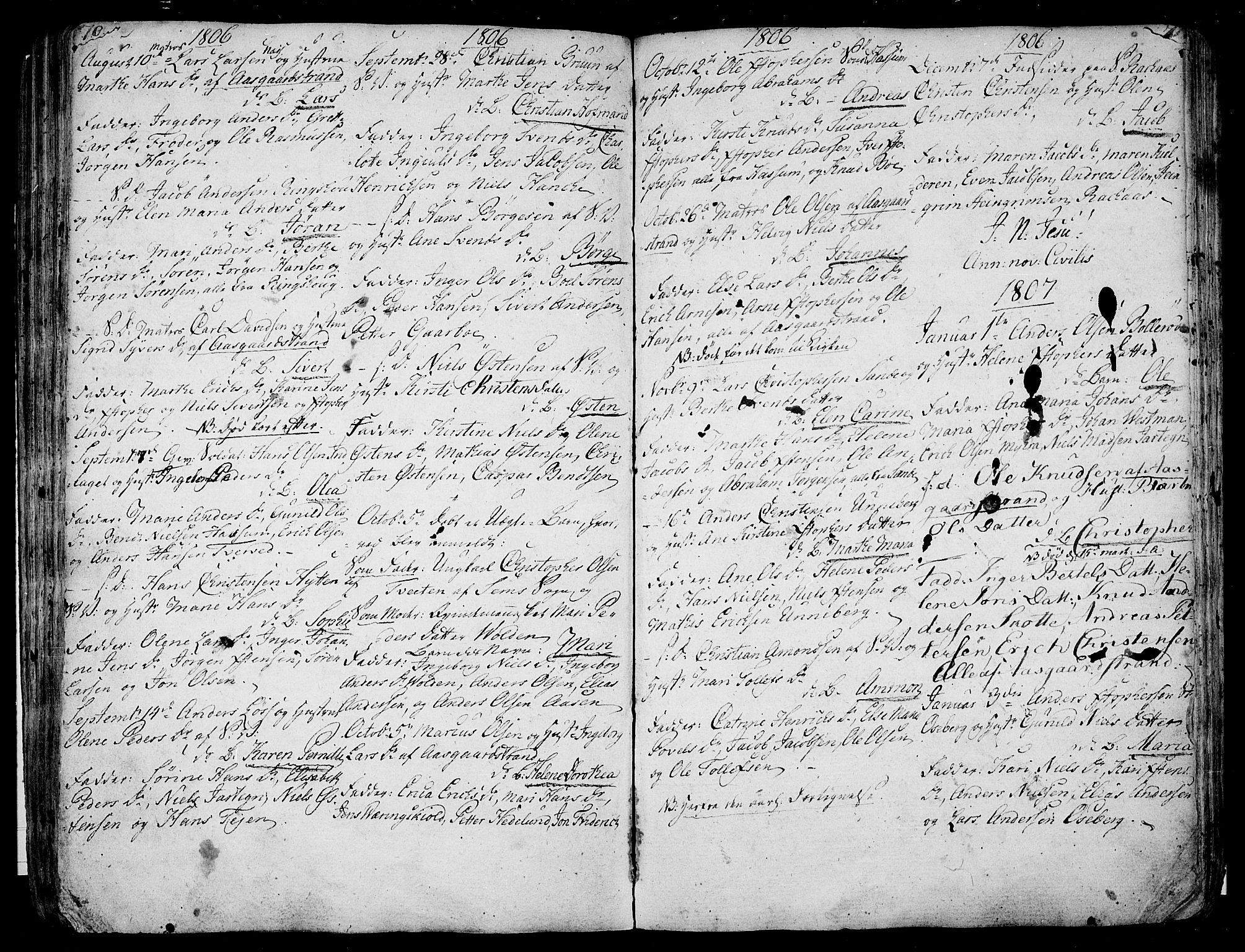 Sem kirkebøker, AV/SAKO-A-5/F/Fb/L0003: Parish register (official) no. II 3, 1792-1814, p. 70-71