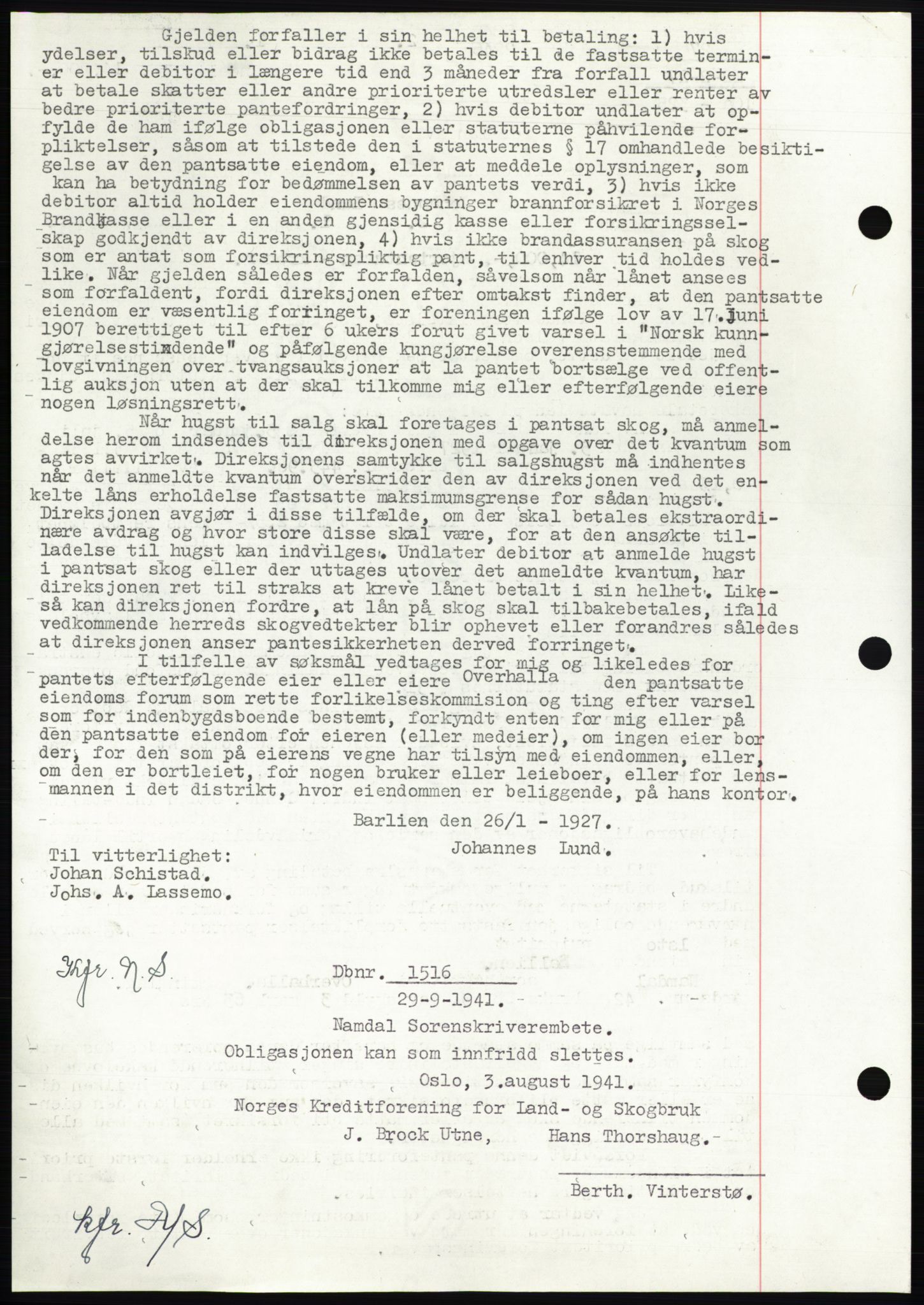 Namdal sorenskriveri, SAT/A-4133/1/2/2C: Mortgage book no. -, 1926-1930, Deed date: 12.02.1927