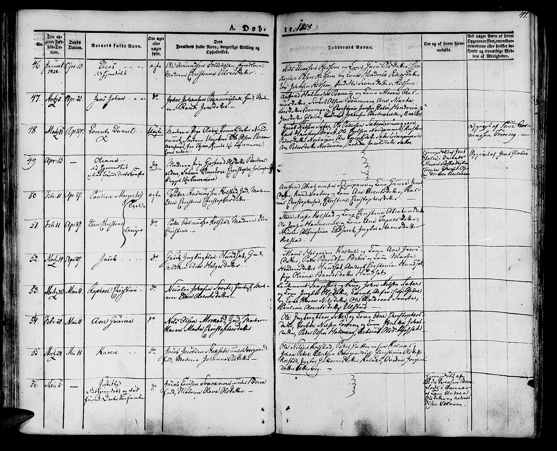 Ministerialprotokoller, klokkerbøker og fødselsregistre - Nord-Trøndelag, AV/SAT-A-1458/741/L0390: Parish register (official) no. 741A04, 1822-1836, p. 47