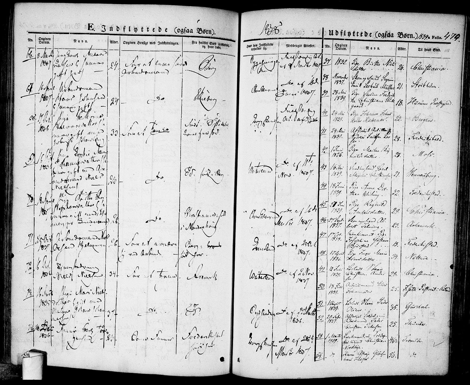 Halden prestekontor Kirkebøker, AV/SAO-A-10909/F/Fa/L0005: Parish register (official) no. I 5, 1834-1845, p. 474