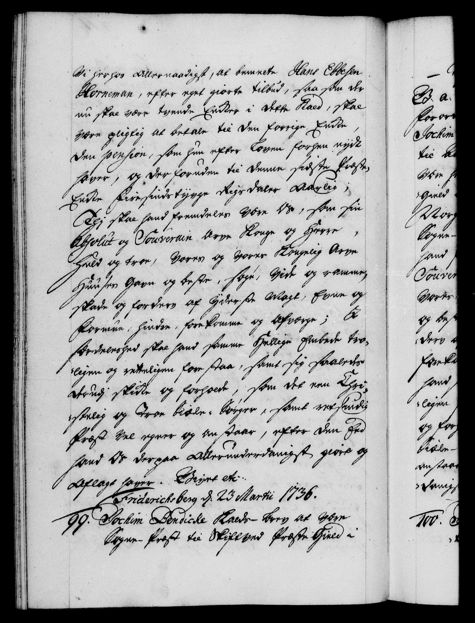 Danske Kanselli 1572-1799, AV/RA-EA-3023/F/Fc/Fca/Fcaa/L0029: Norske registre, 1735-1736, p. 471b