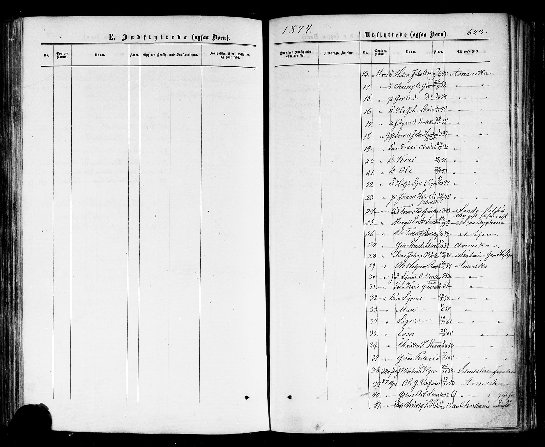 Nes kirkebøker, AV/SAKO-A-236/F/Fa/L0010: Parish register (official) no. 10, 1864-1880, p. 623