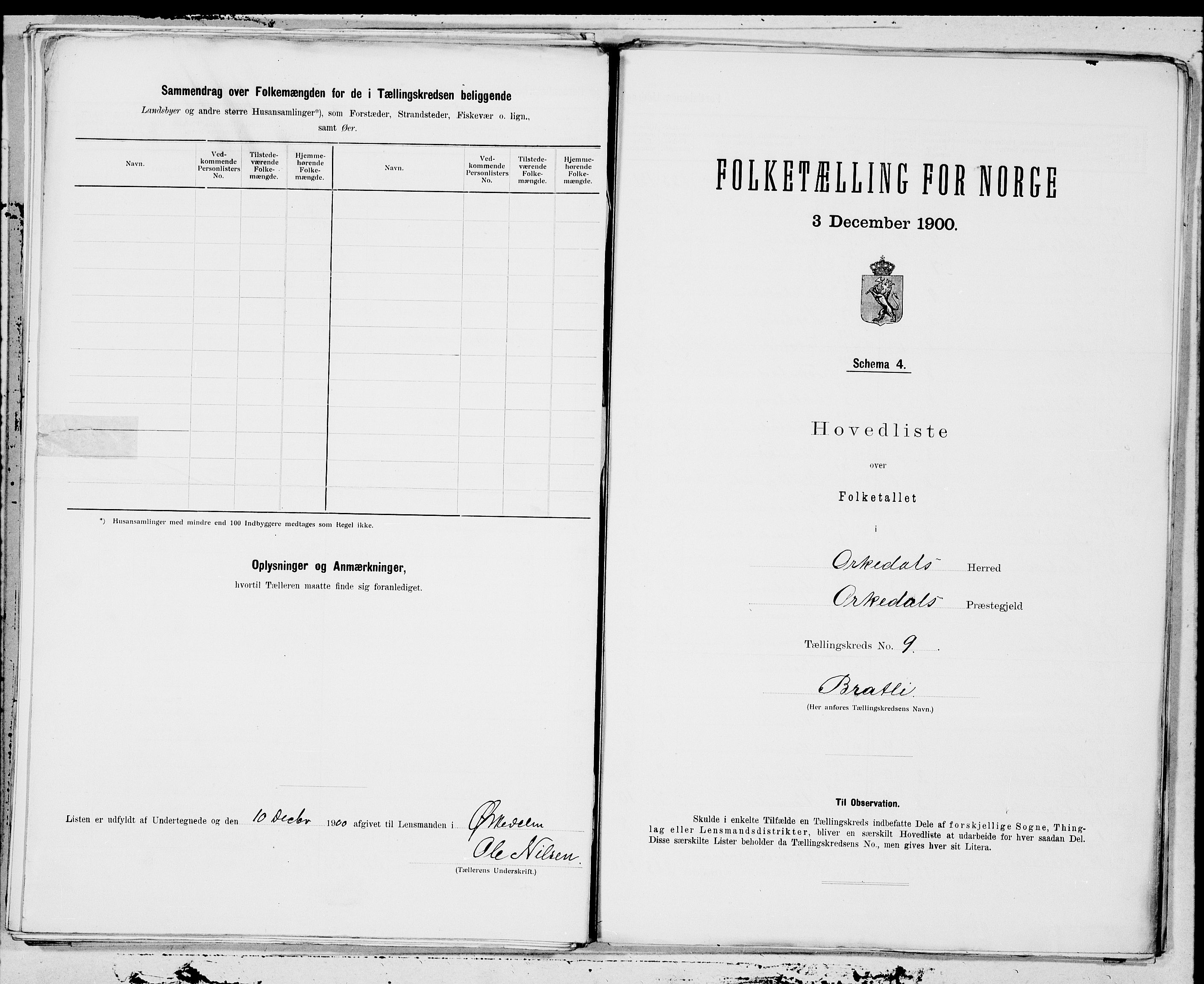 SAT, 1900 census for Orkdal, 1900, p. 20