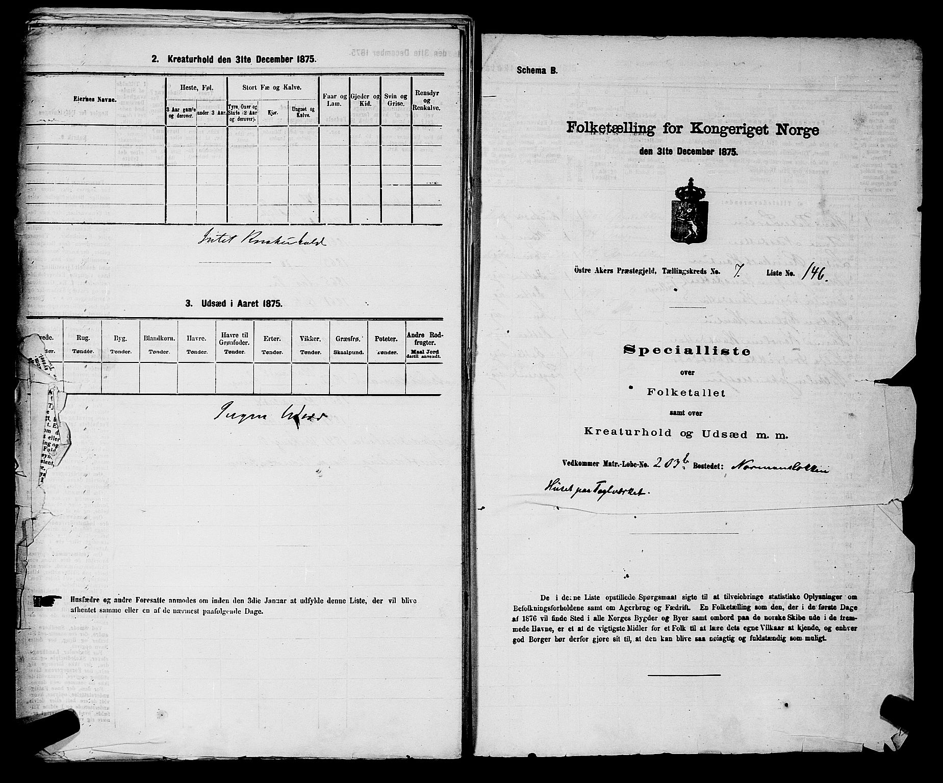 RA, 1875 census for 0218bP Østre Aker, 1875, p. 2426