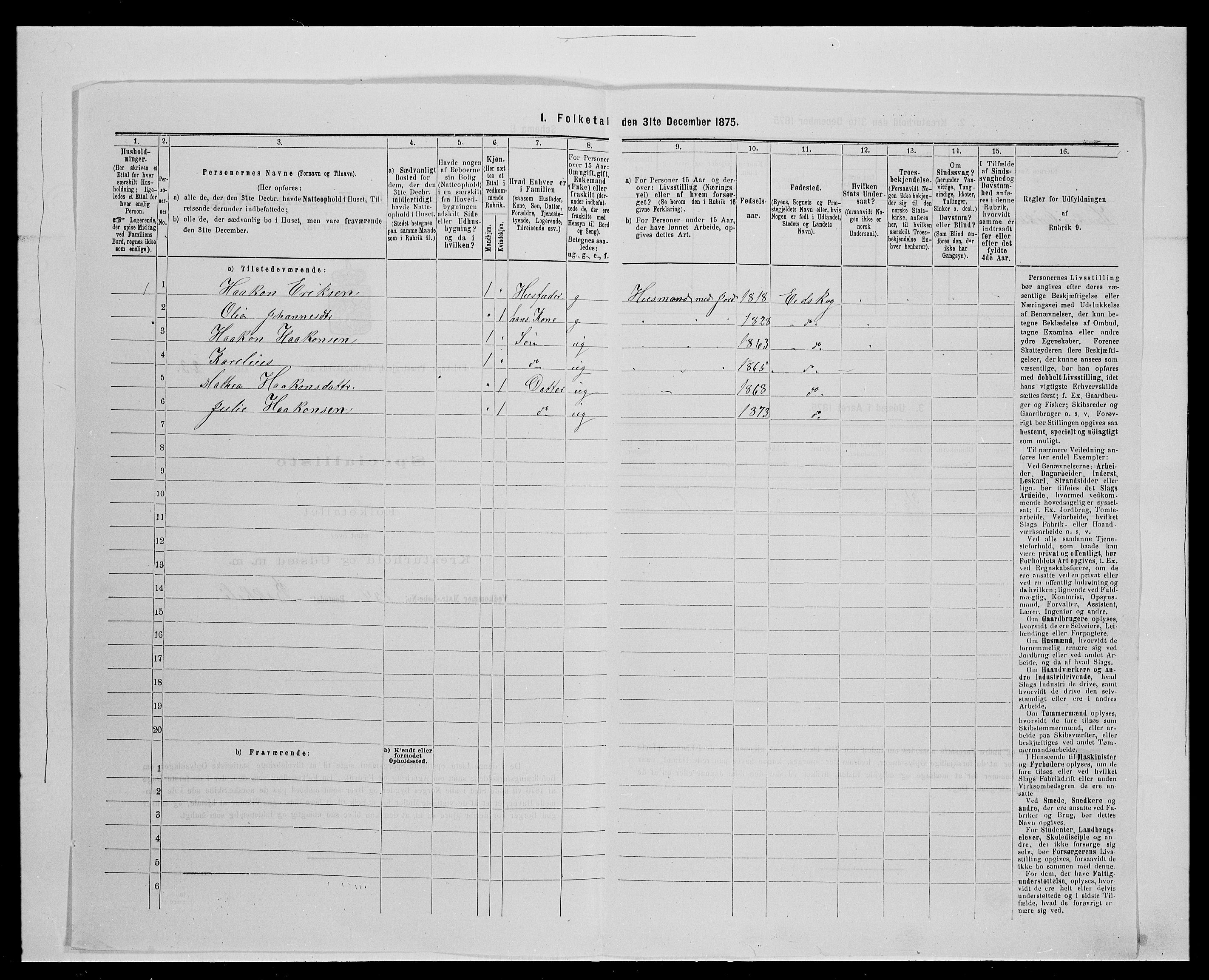 SAH, 1875 census for 0420P Eidskog, 1875, p. 1563
