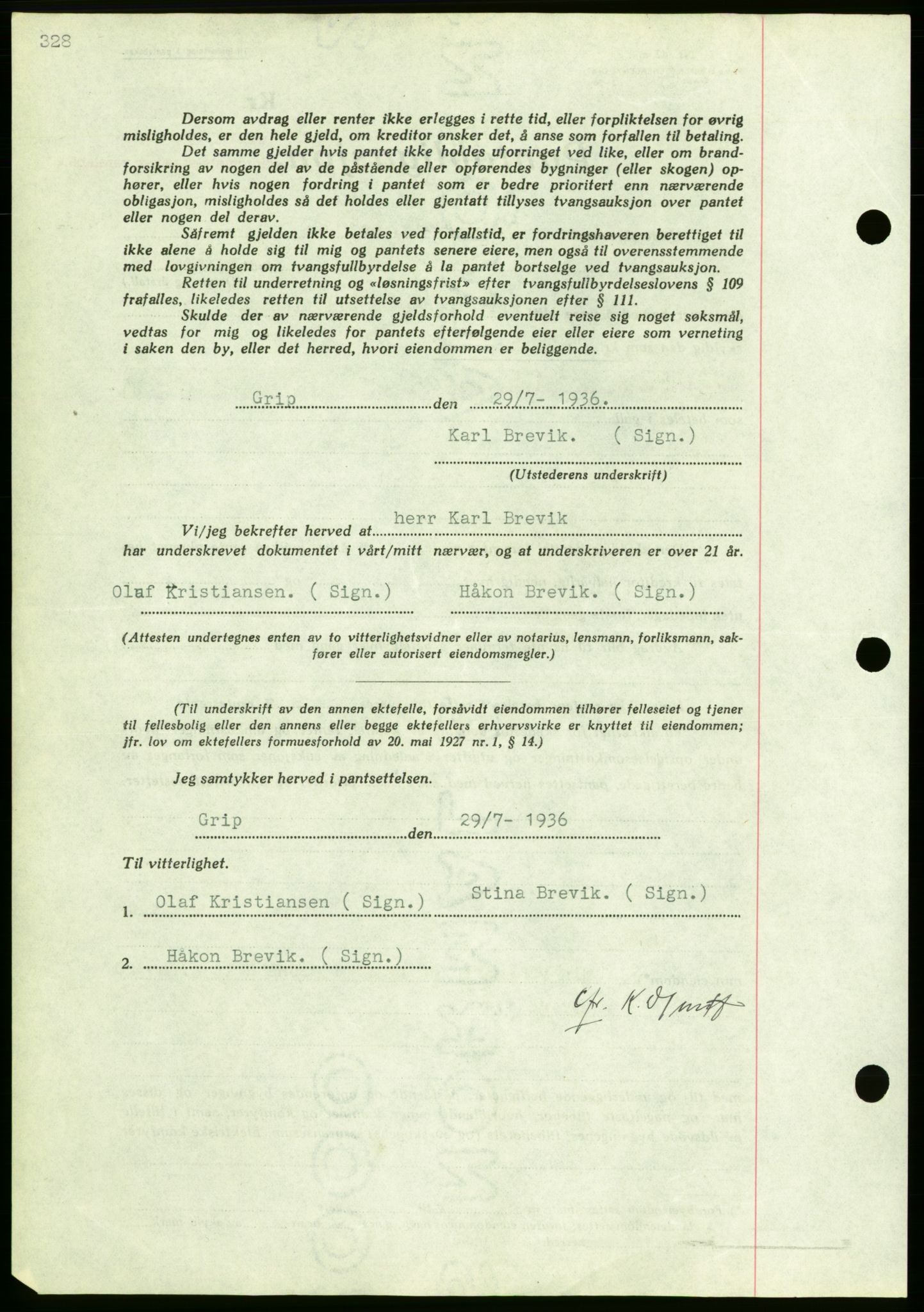 Nordmøre sorenskriveri, AV/SAT-A-4132/1/2/2Ca/L0090: Mortgage book no. B80, 1936-1937, Diary no: : 2445/1936