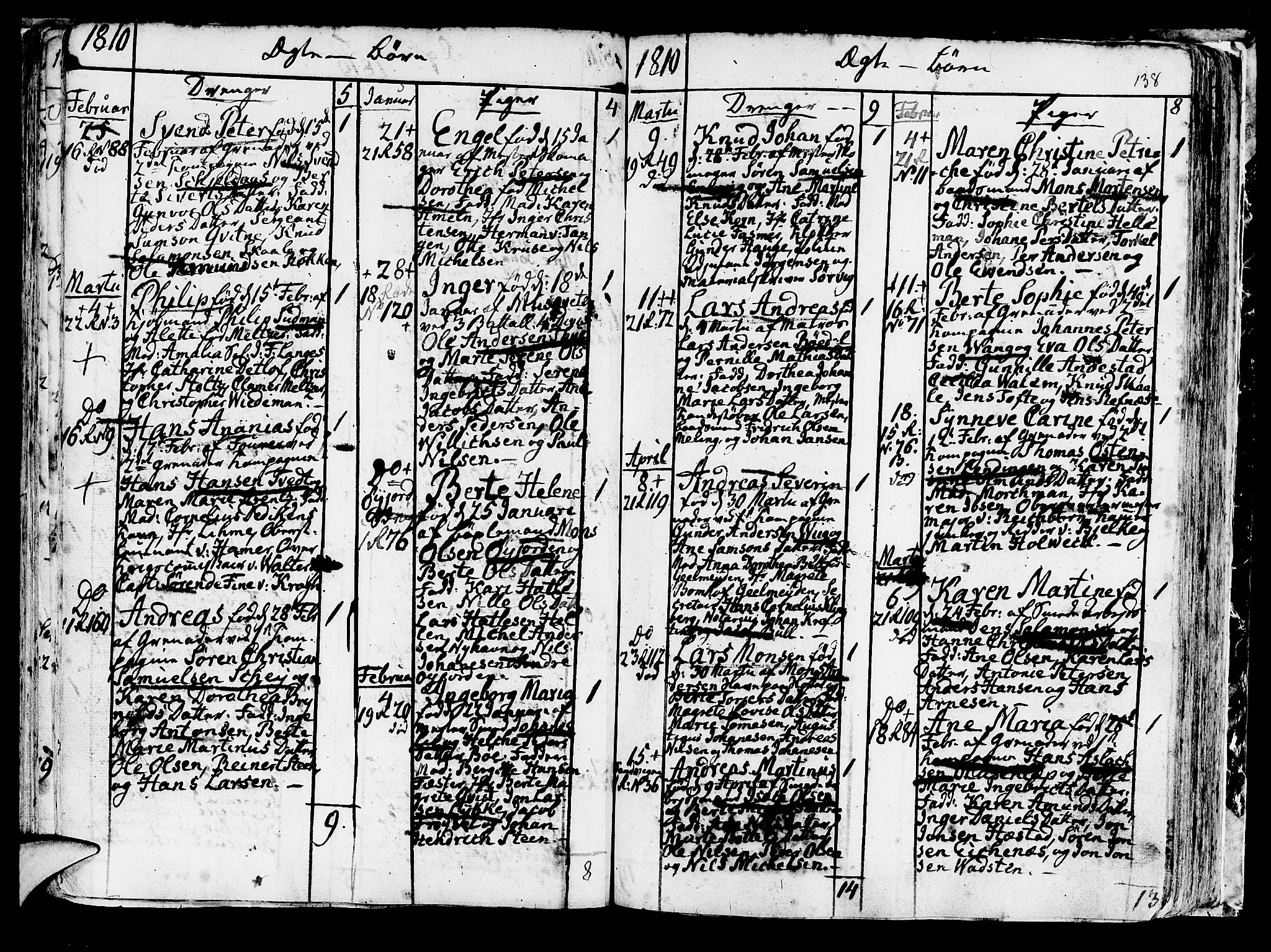 Korskirken sokneprestembete, SAB/A-76101/H/Haa/L0006: Parish register (official) no. A 6, 1790-1820, p. 138