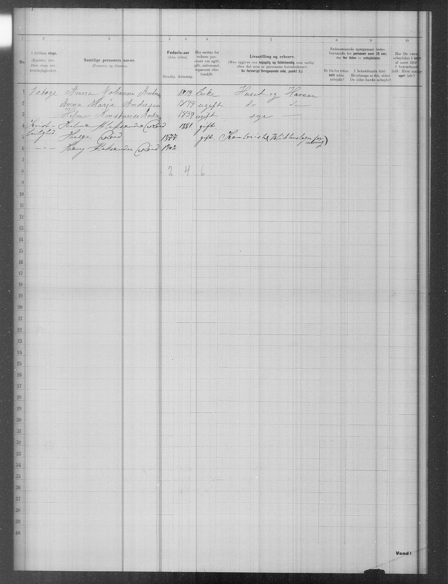 OBA, Municipal Census 1902 for Kristiania, 1902, p. 12050