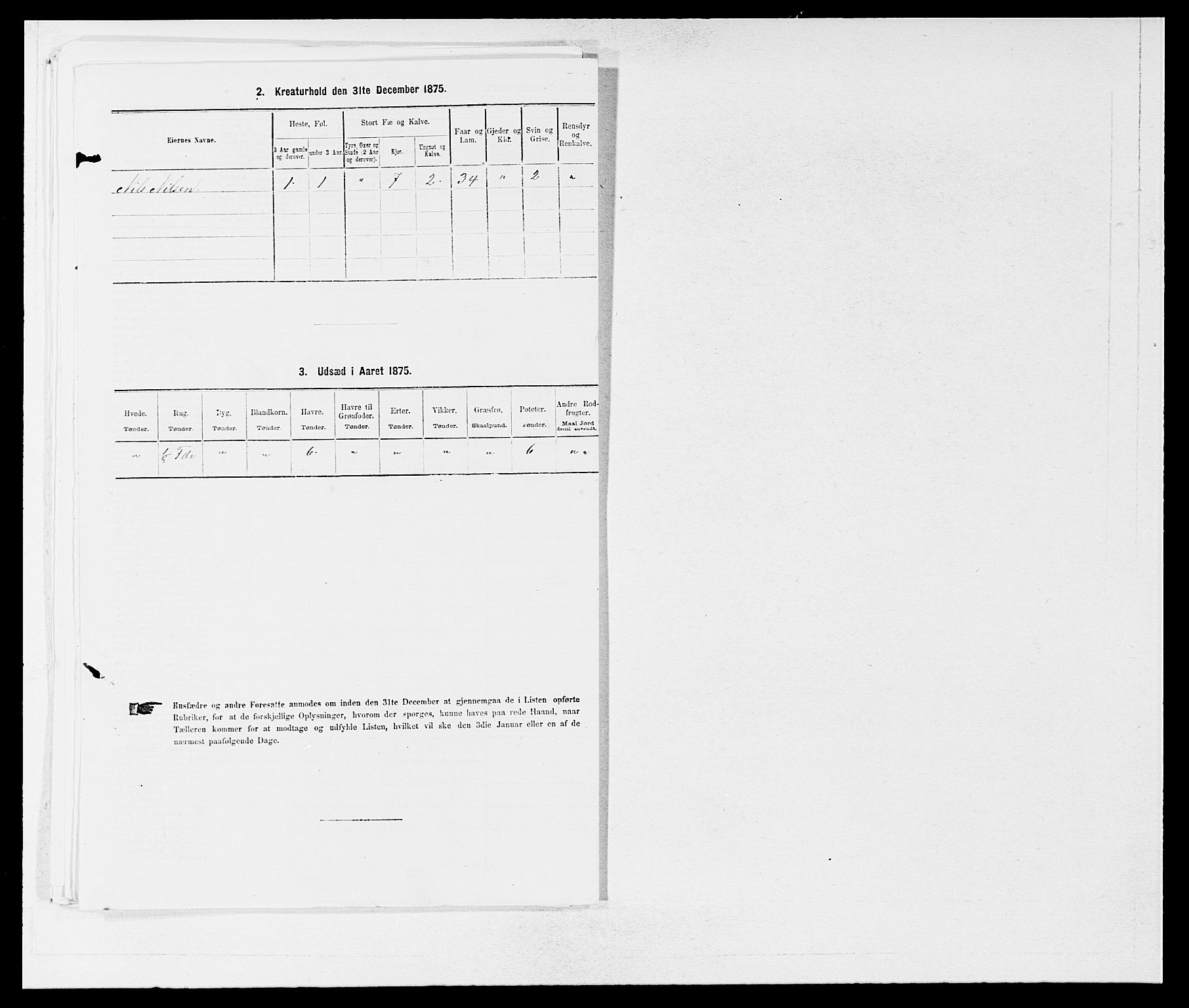 SAB, 1875 census for 1213P Fjelberg, 1875, p. 125