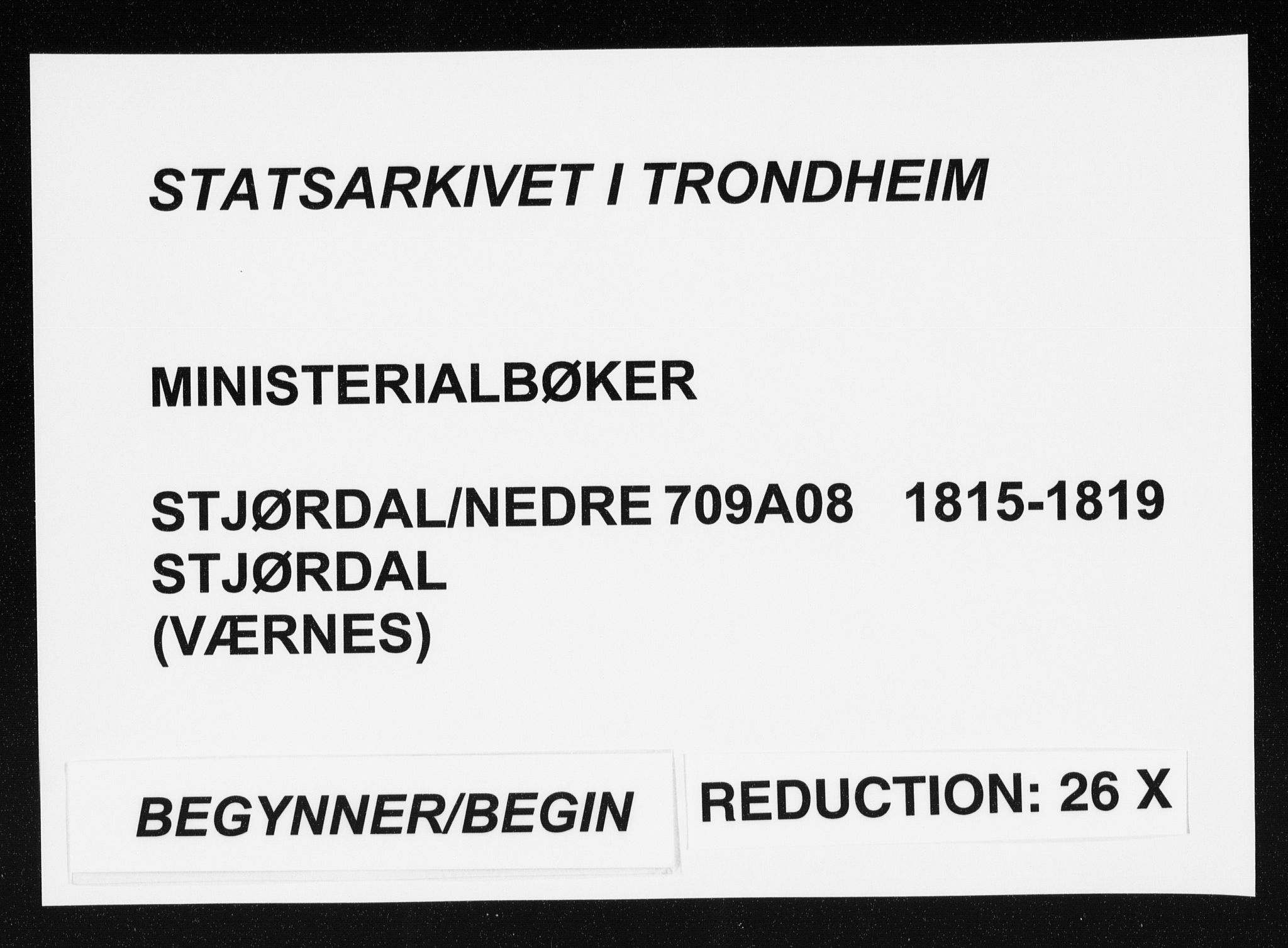Ministerialprotokoller, klokkerbøker og fødselsregistre - Nord-Trøndelag, SAT/A-1458/709/L0061: Parish register (official) no. 709A08 /3, 1815-1819