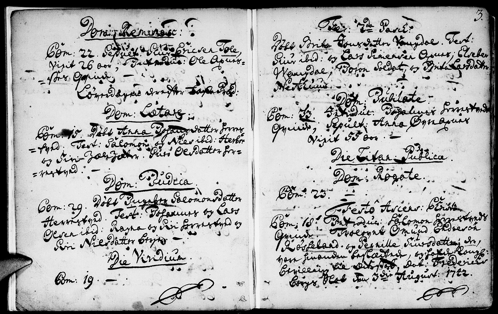 Kvam sokneprestembete, AV/SAB-A-76201/H/Haa: Parish register (official) no. A 3, 1743-1795, p. 3