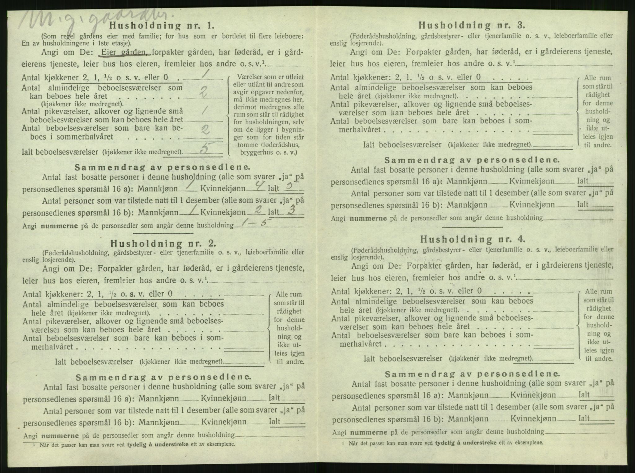 SAT, 1920 census for Tjøtta, 1920, p. 824