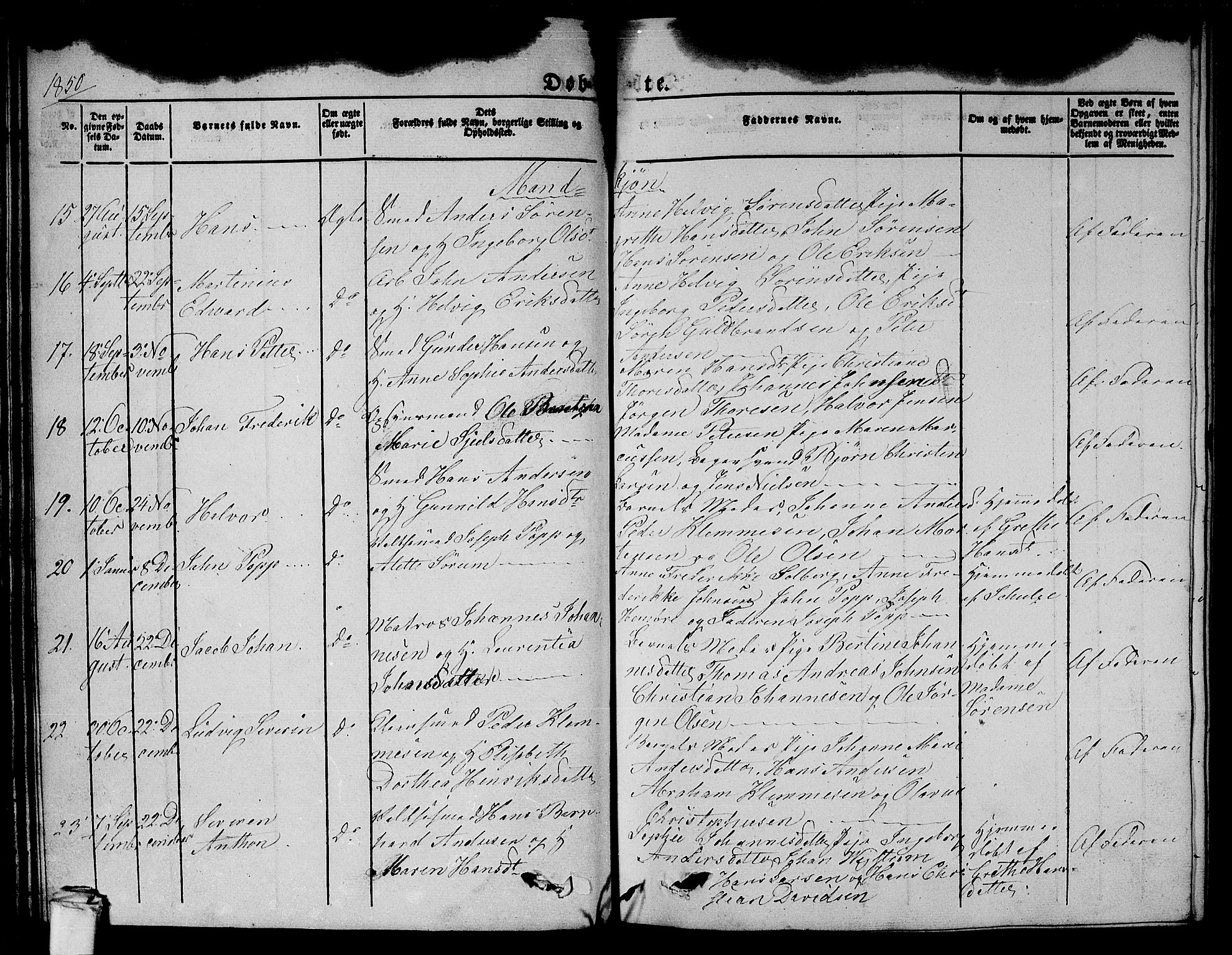 Larvik kirkebøker, AV/SAKO-A-352/G/Gb/L0002: Parish register (copy) no. II 2, 1843-1866, p. 46