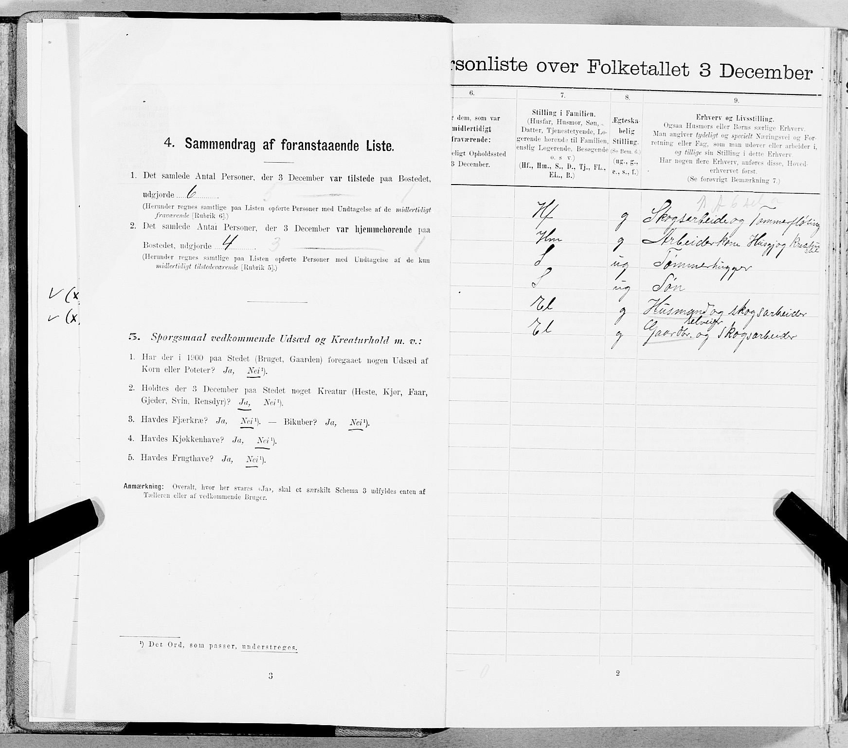 SAT, 1900 census for Fosnes, 1900, p. 26