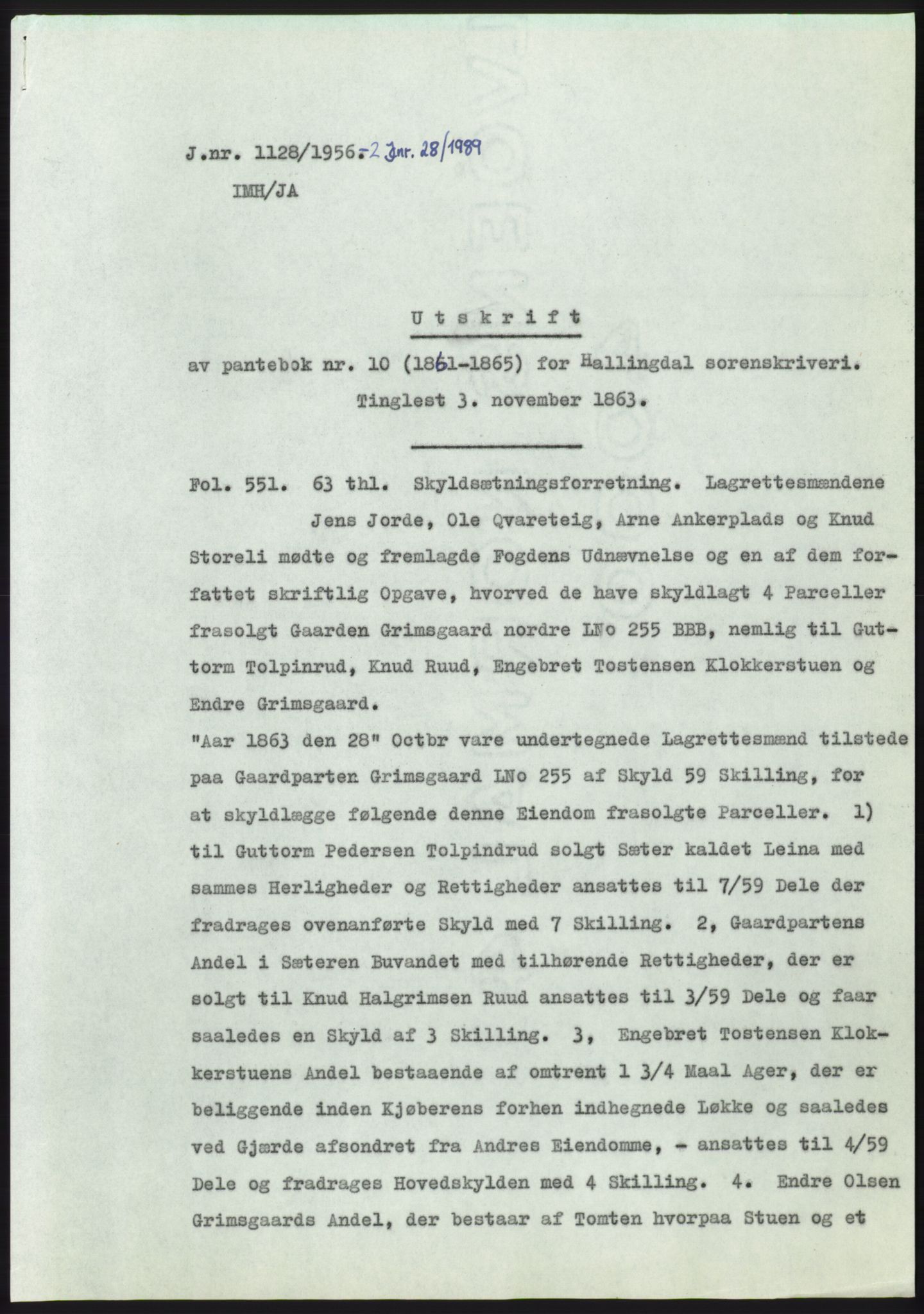 Statsarkivet i Kongsberg, SAKO/A-0001, 1956, p. 354