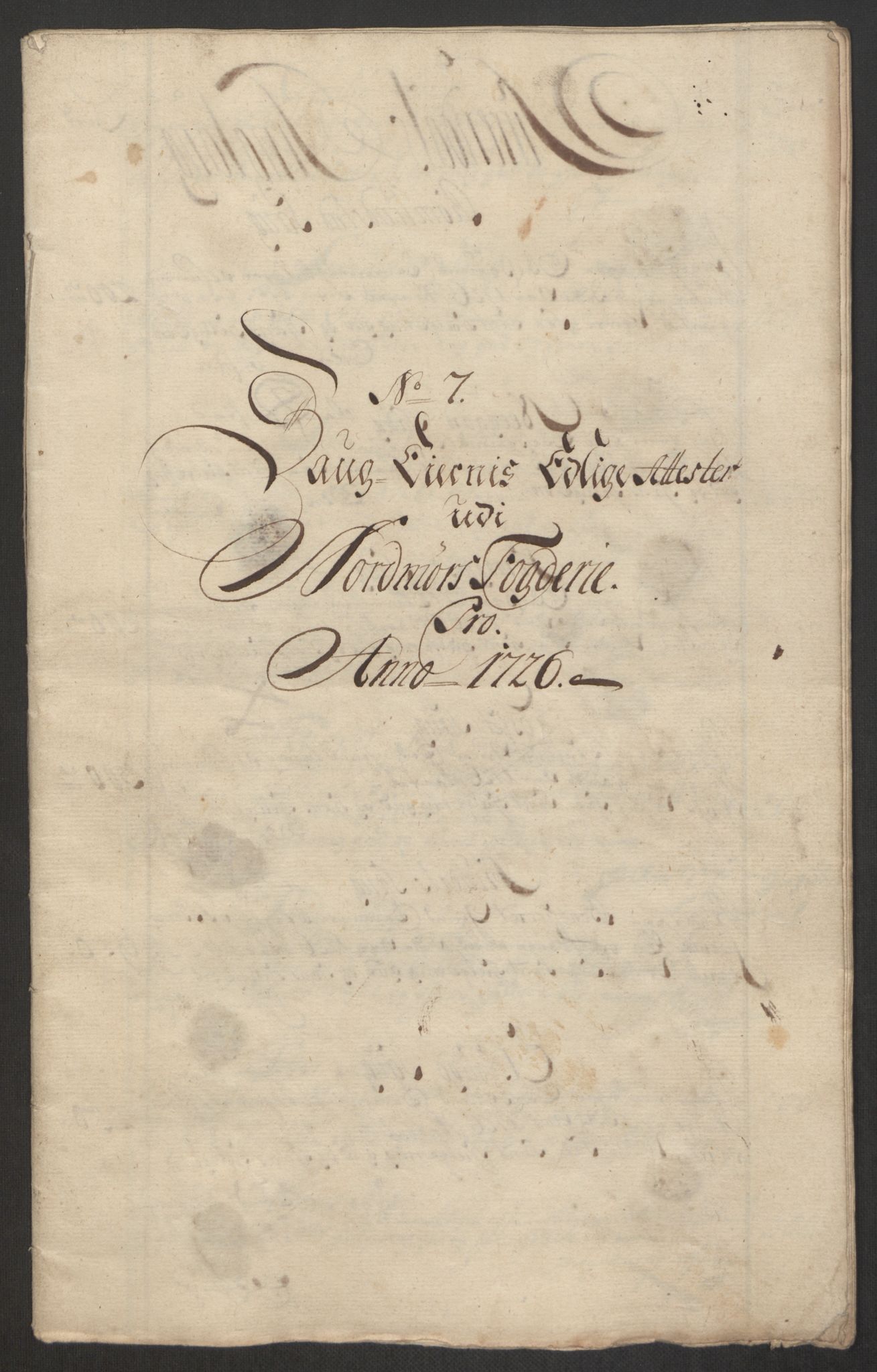 Rentekammeret inntil 1814, Reviderte regnskaper, Fogderegnskap, RA/EA-4092/R56/L3759: Fogderegnskap Nordmøre, 1726, p. 116
