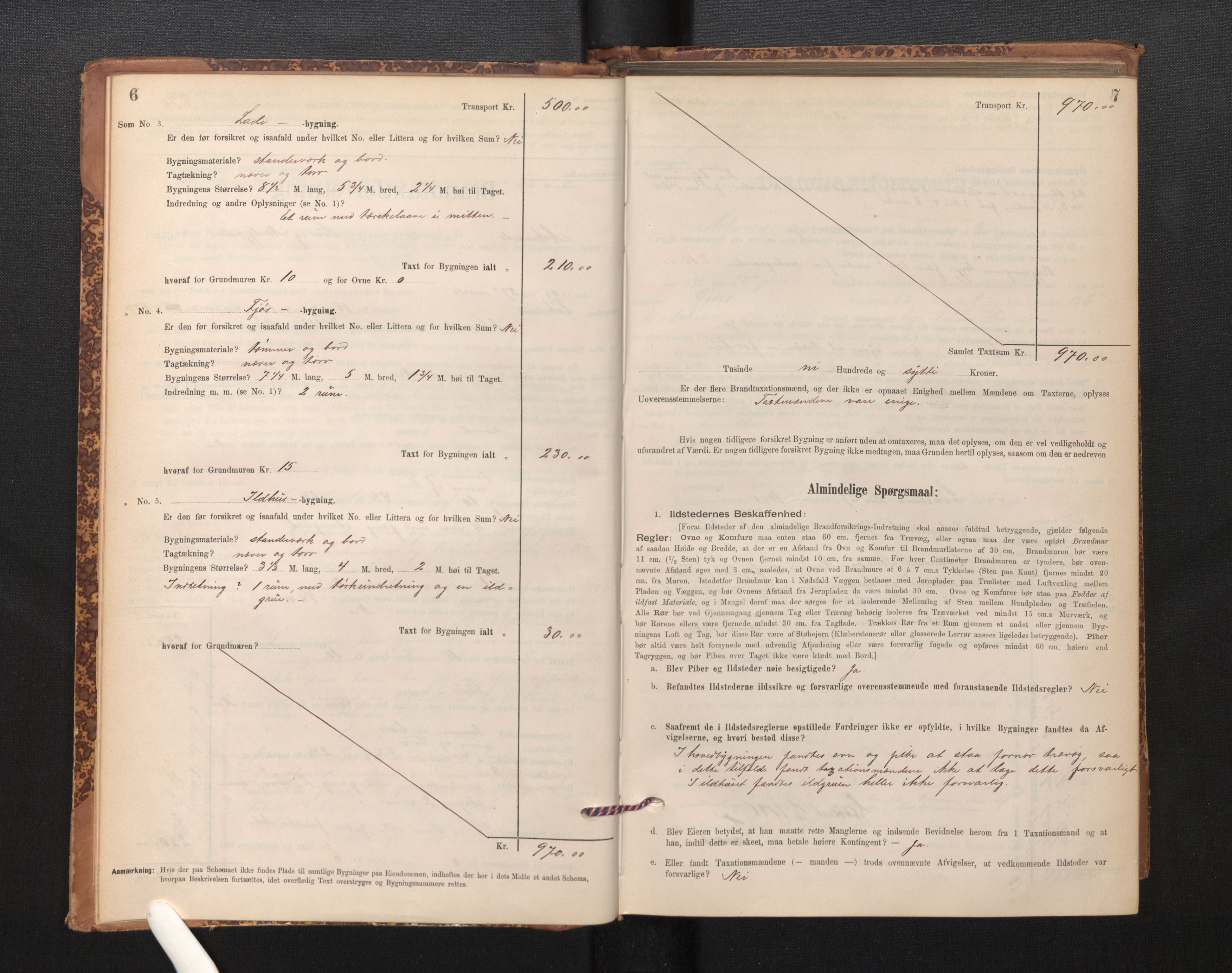 Lensmannen i Askvoll, AV/SAB-A-26301/0012/L0004: Branntakstprotokoll, skjematakst og liste over branntakstmenn, 1895-1932, p. 6-7