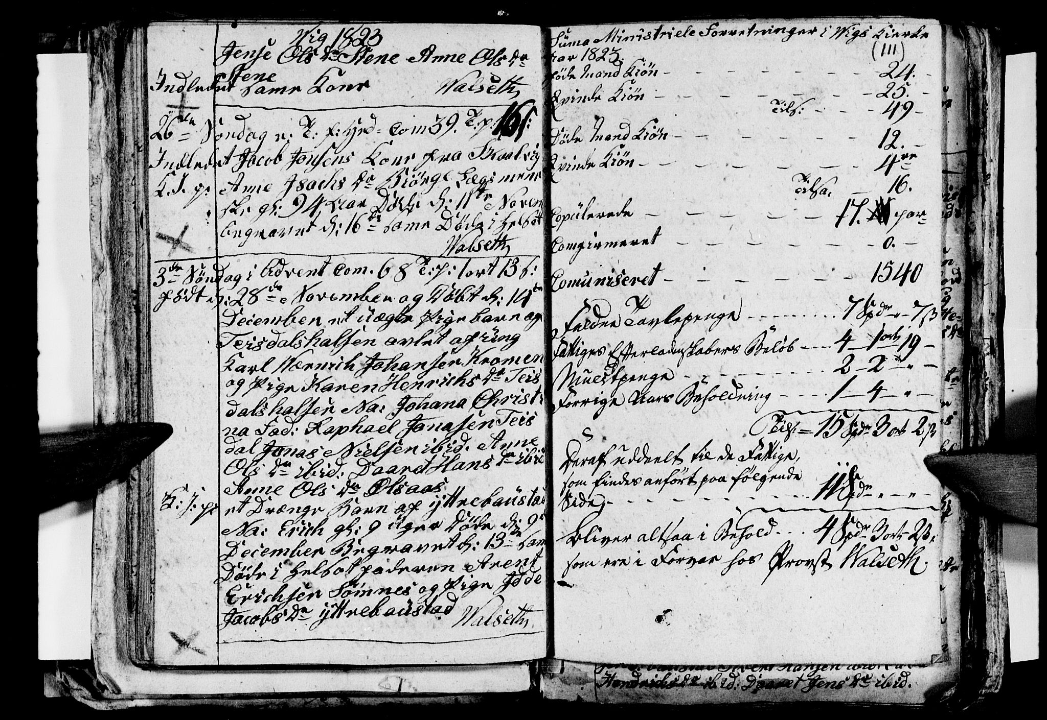 Ministerialprotokoller, klokkerbøker og fødselsregistre - Nordland, SAT/A-1459/812/L0185: Parish register (copy) no. 812C03, 1815-1837, p. 111