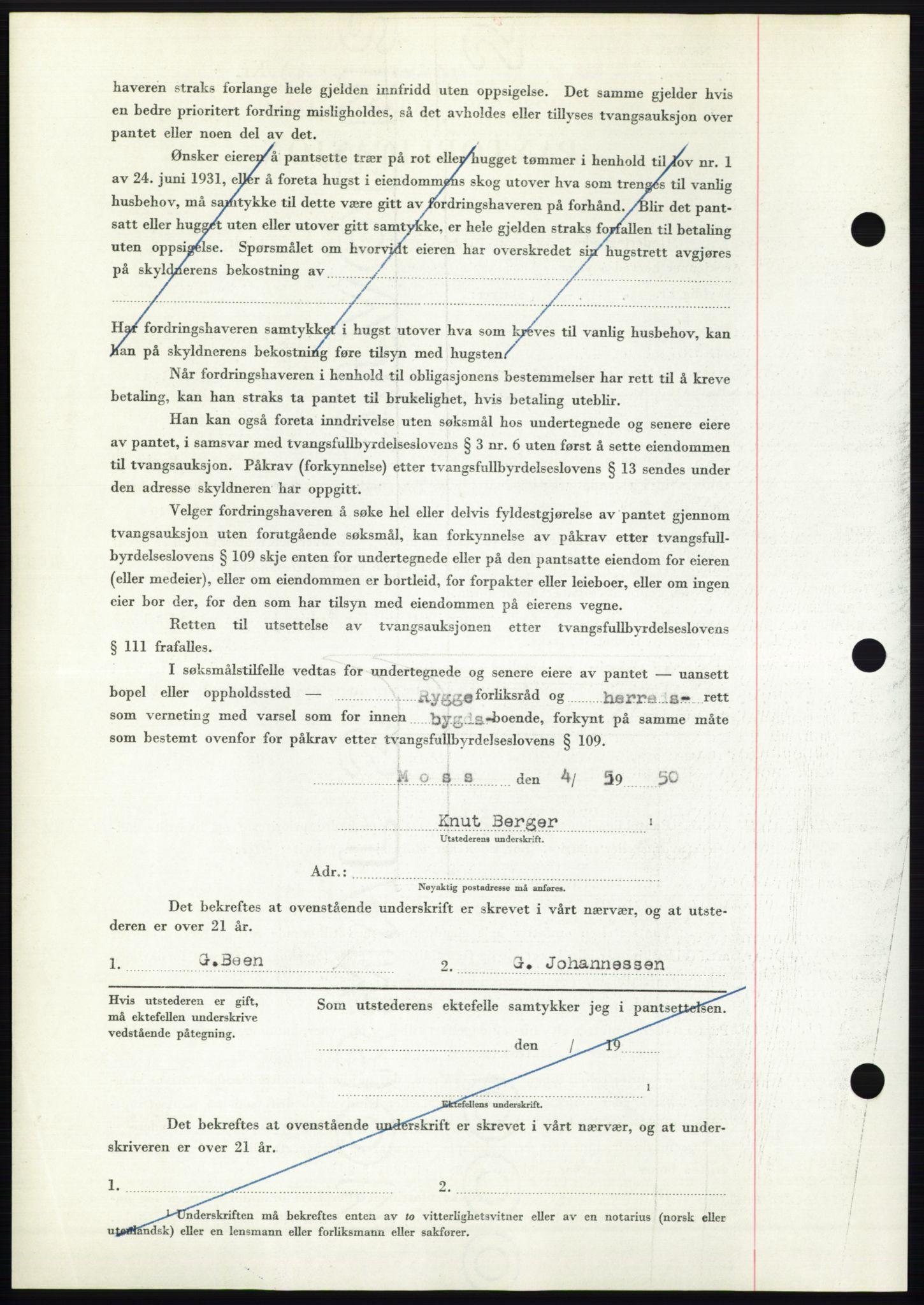 Moss sorenskriveri, AV/SAO-A-10168: Mortgage book no. B24, 1950-1950, Diary no: : 1559/1950