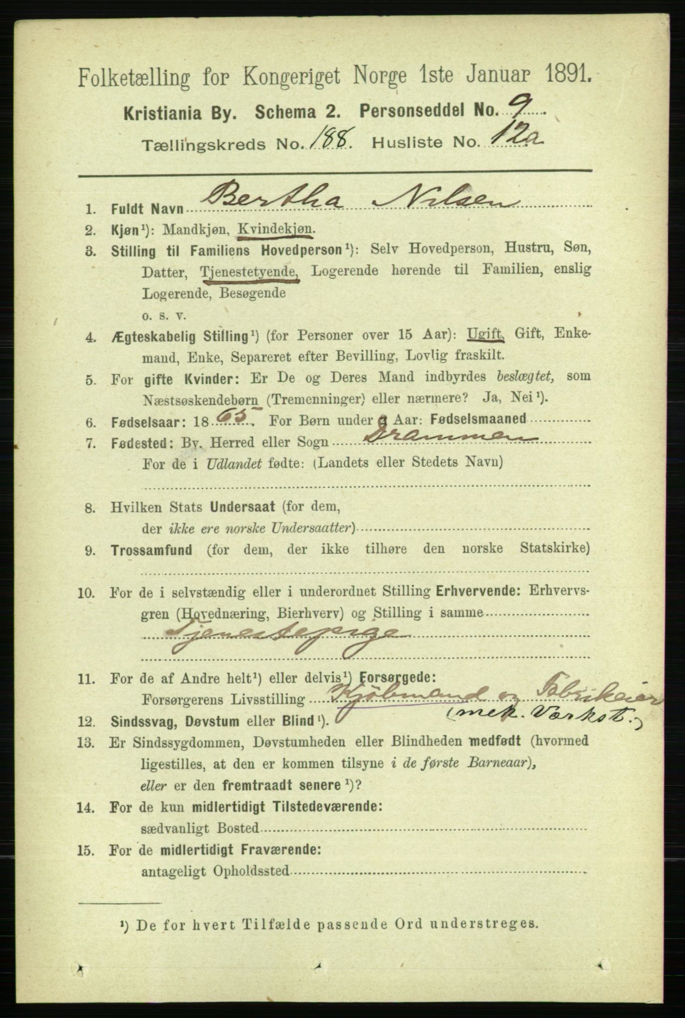 RA, 1891 census for 0301 Kristiania, 1891, p. 112799