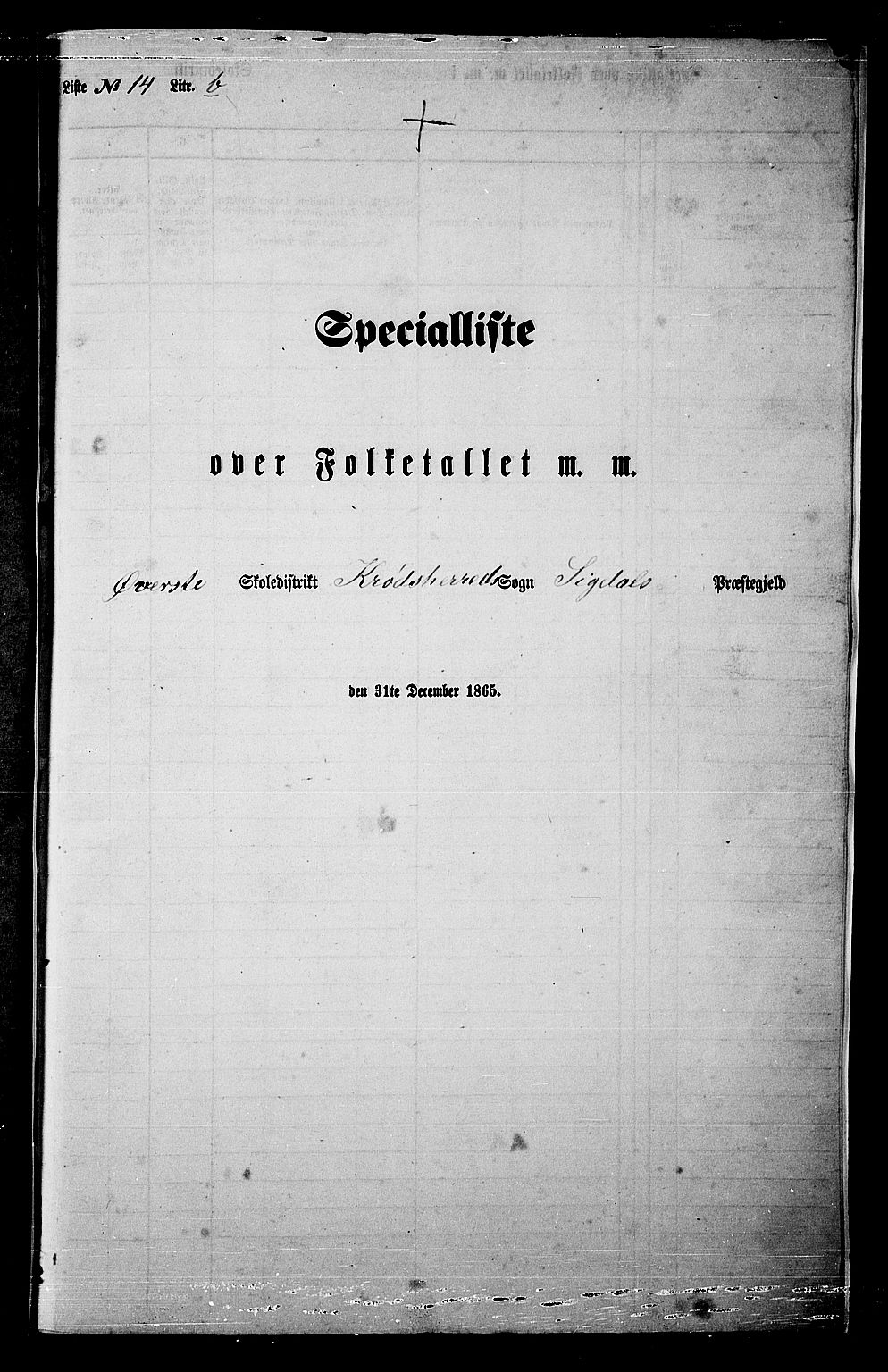 RA, 1865 census for Sigdal, 1865, p. 275