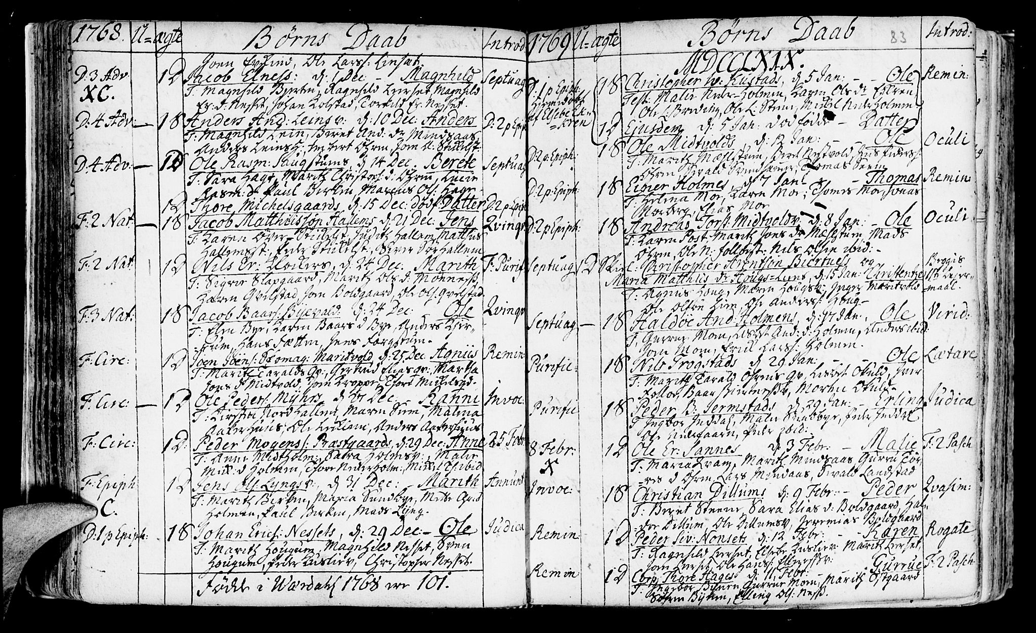 Ministerialprotokoller, klokkerbøker og fødselsregistre - Nord-Trøndelag, SAT/A-1458/723/L0231: Parish register (official) no. 723A02, 1748-1780, p. 83