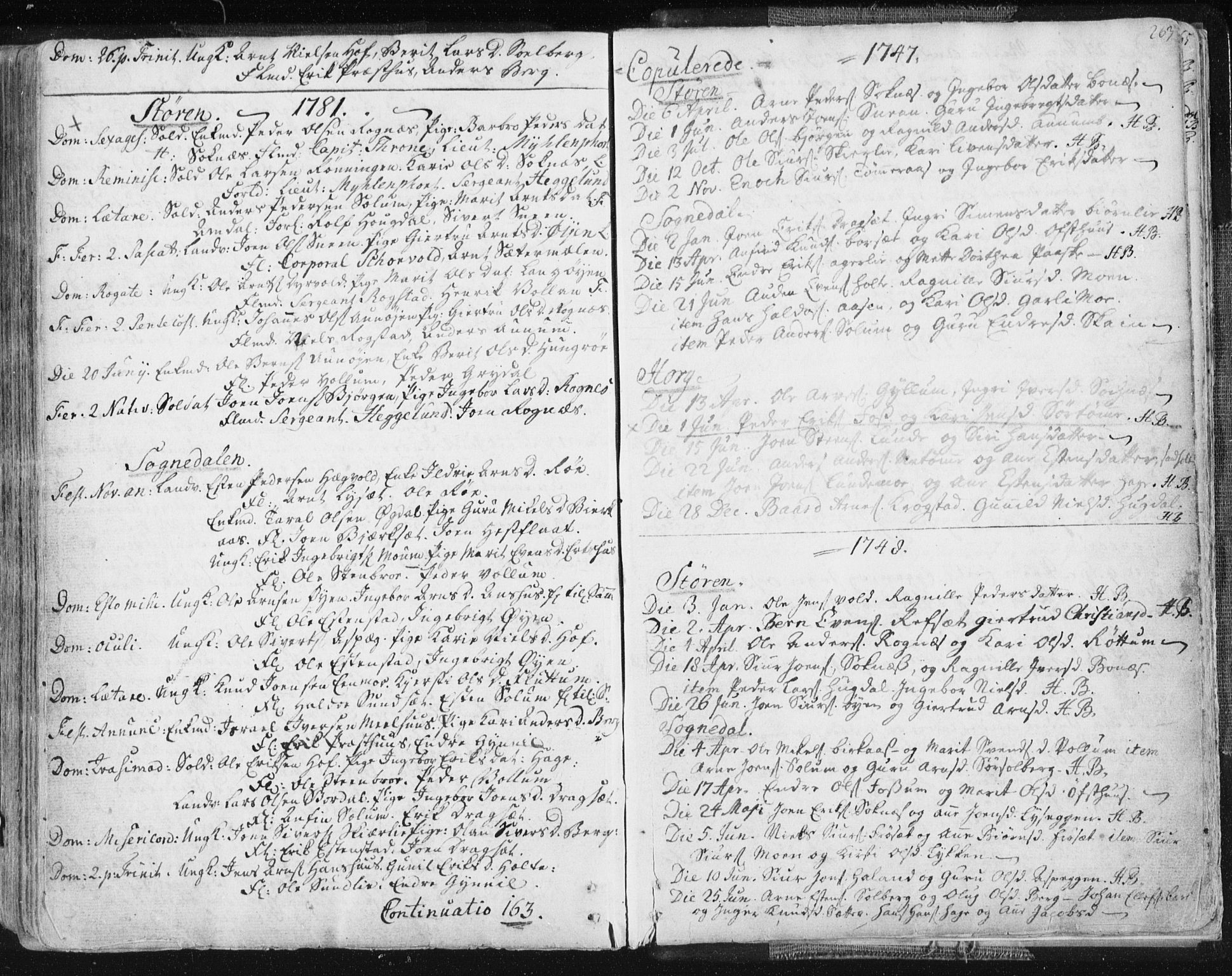 Ministerialprotokoller, klokkerbøker og fødselsregistre - Sør-Trøndelag, SAT/A-1456/687/L0991: Parish register (official) no. 687A02, 1747-1790, p. 263