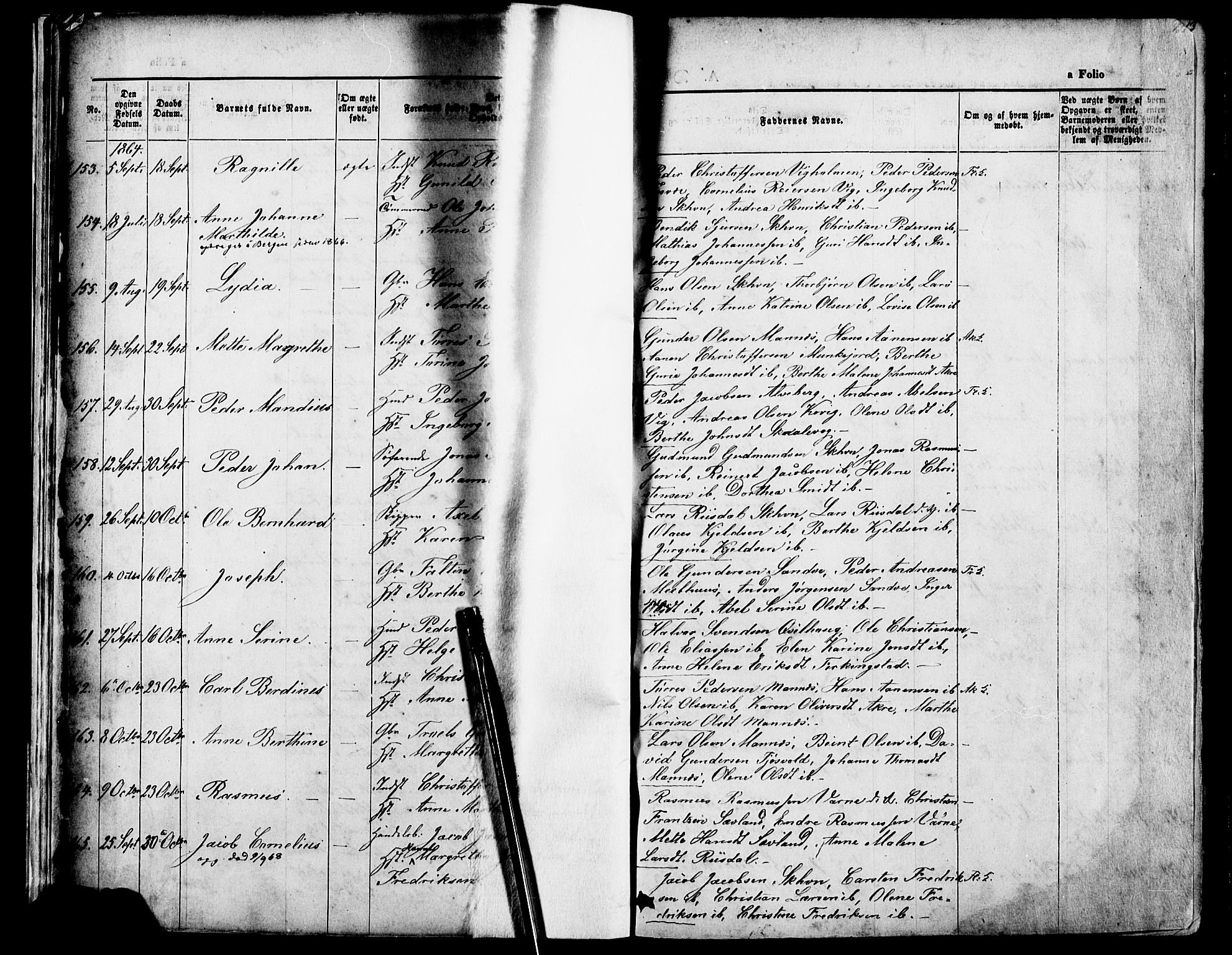 Skudenes sokneprestkontor, SAST/A -101849/H/Ha/Haa/L0006: Parish register (official) no. A 4, 1864-1881, p. 13