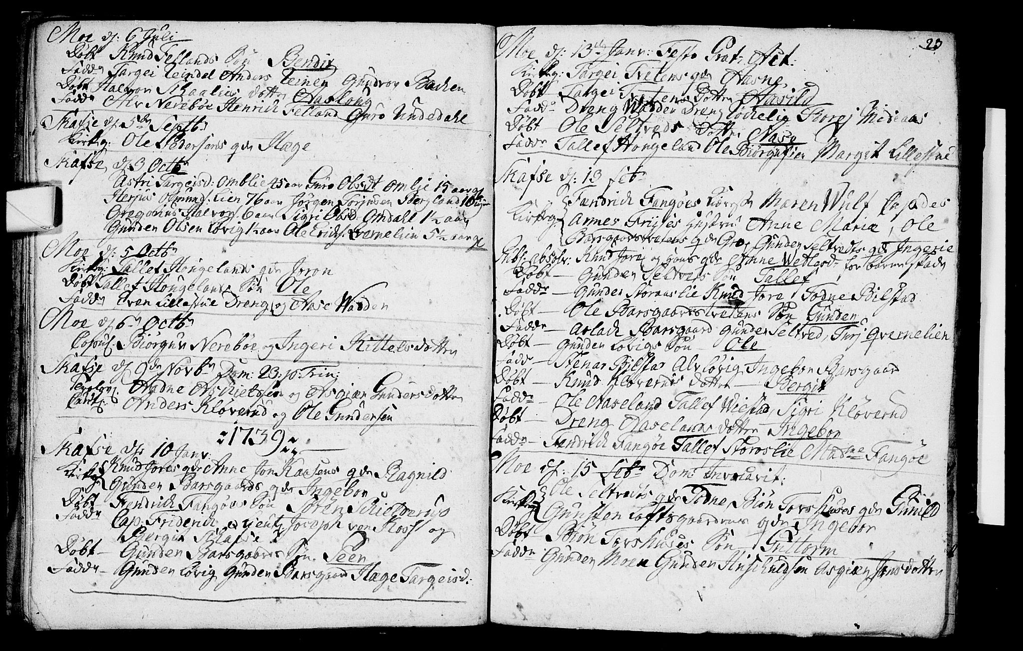 Mo kirkebøker, SAKO/A-286/F/Fa/L0001: Parish register (official) no. I 1, 1724-1748, p. 23