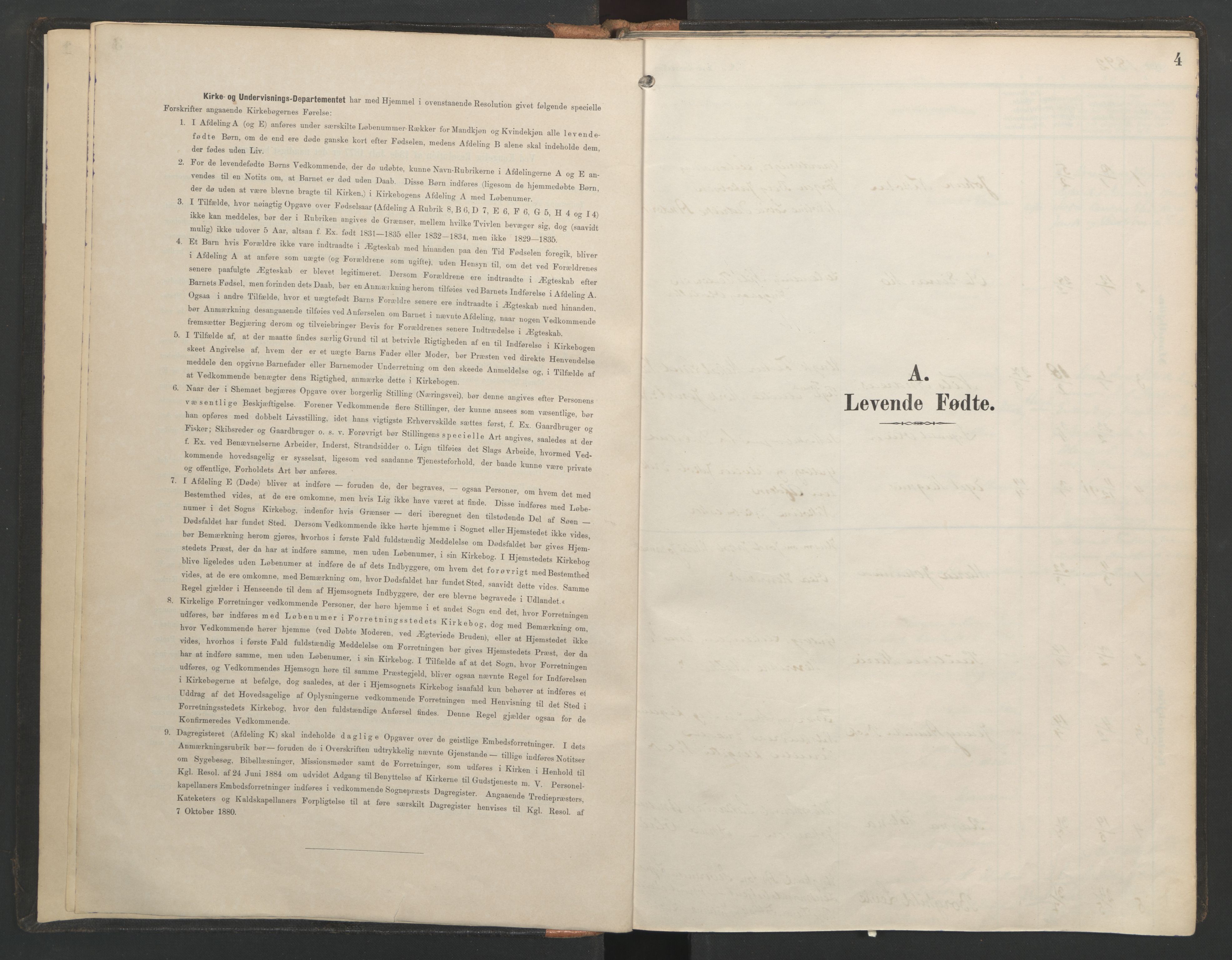 Ministerialprotokoller, klokkerbøker og fødselsregistre - Nordland, SAT/A-1459/821/L0317: Parish register (official) no. 821A01, 1892-1907, p. 4