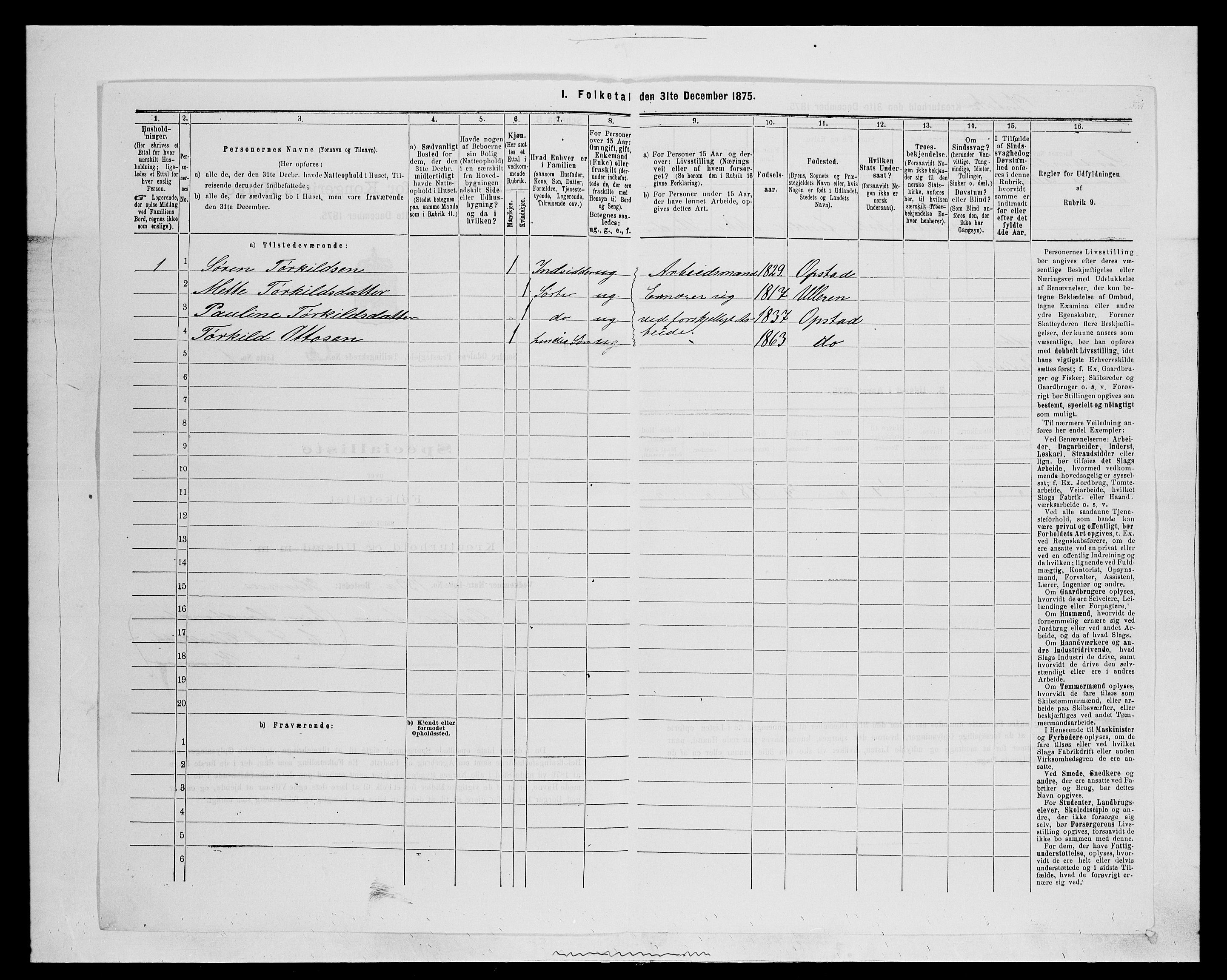 SAH, 1875 census for 0419P Sør-Odal, 1875, p. 1925