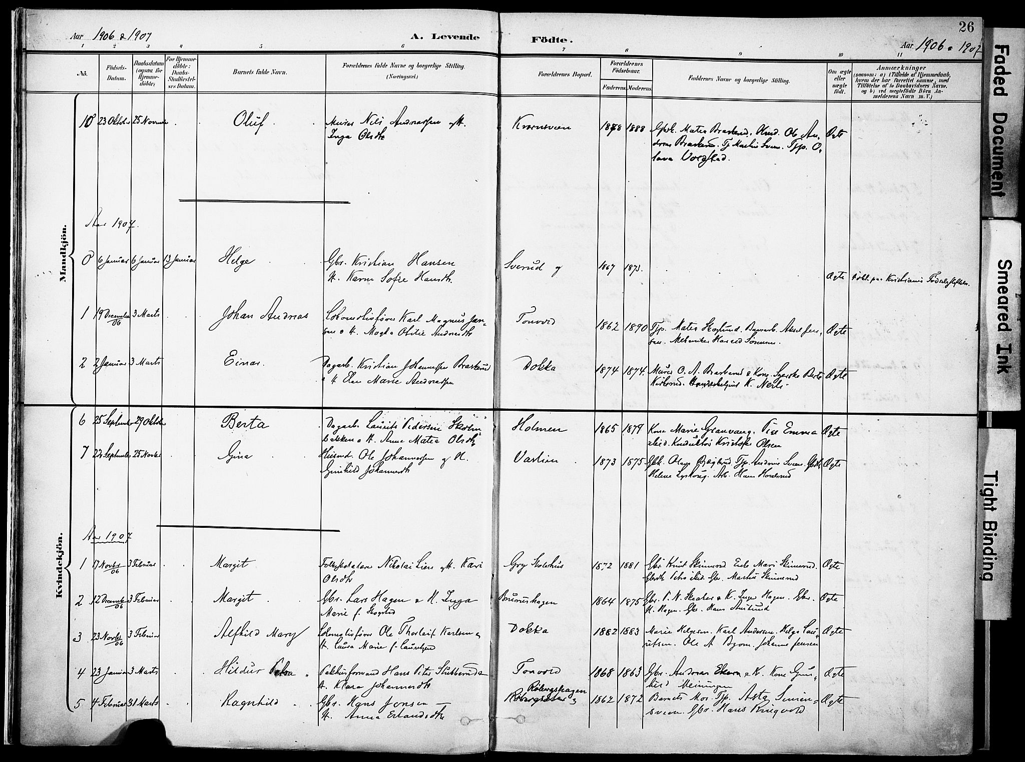 Nordre Land prestekontor, SAH/PREST-124/H/Ha/Haa/L0006: Parish register (official) no. 6, 1897-1914, p. 26