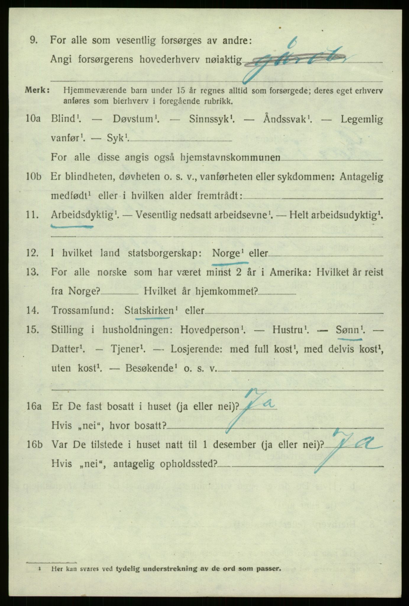 SAB, 1920 census for Davik, 1920, p. 1822