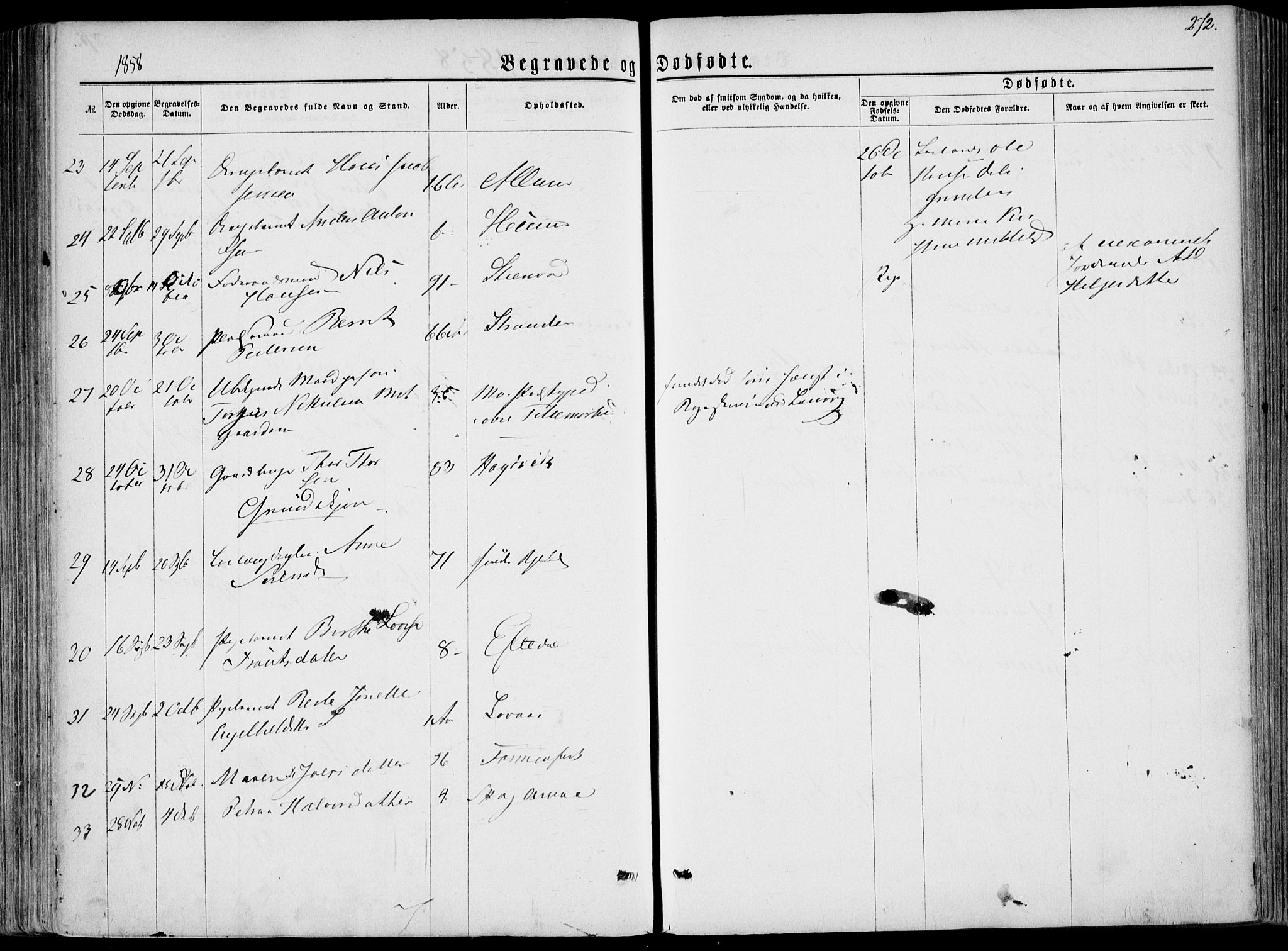 Hedrum kirkebøker, AV/SAKO-A-344/F/Fa/L0007: Parish register (official) no. I 7, 1857-1868, p. 272