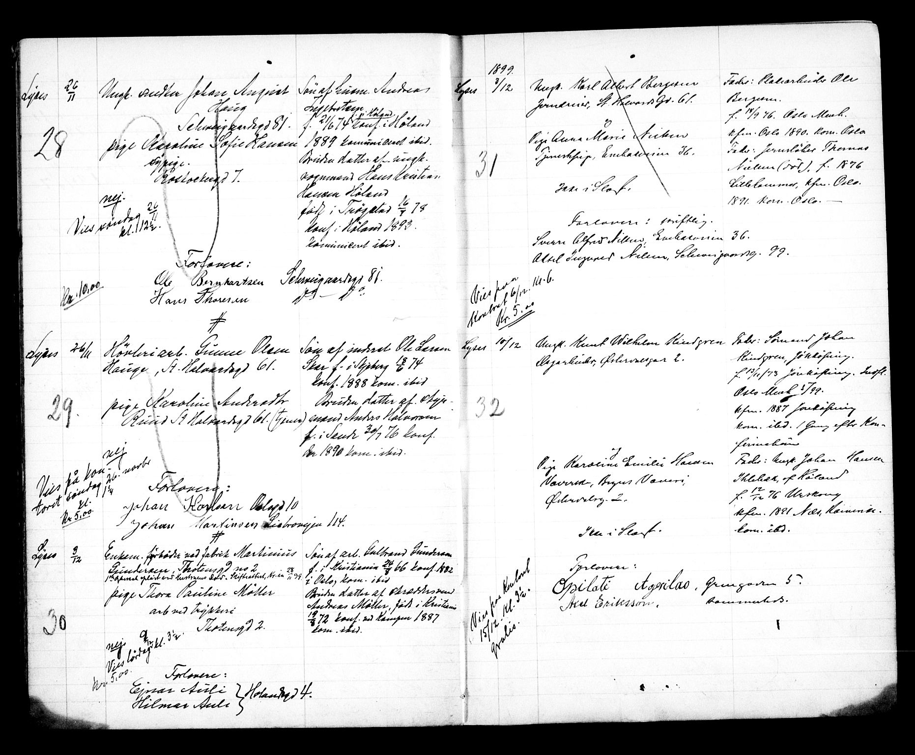 Vålerengen prestekontor Kirkebøker, AV/SAO-A-10878/H/Ha/L0001: Banns register no. 1, 1899-1910