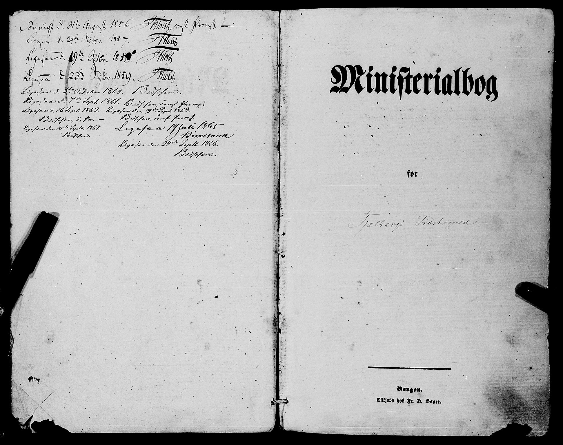 Fjelberg sokneprestembete, SAB/A-75201/H/Haa: Parish register (official) no. A 7, 1851-1867
