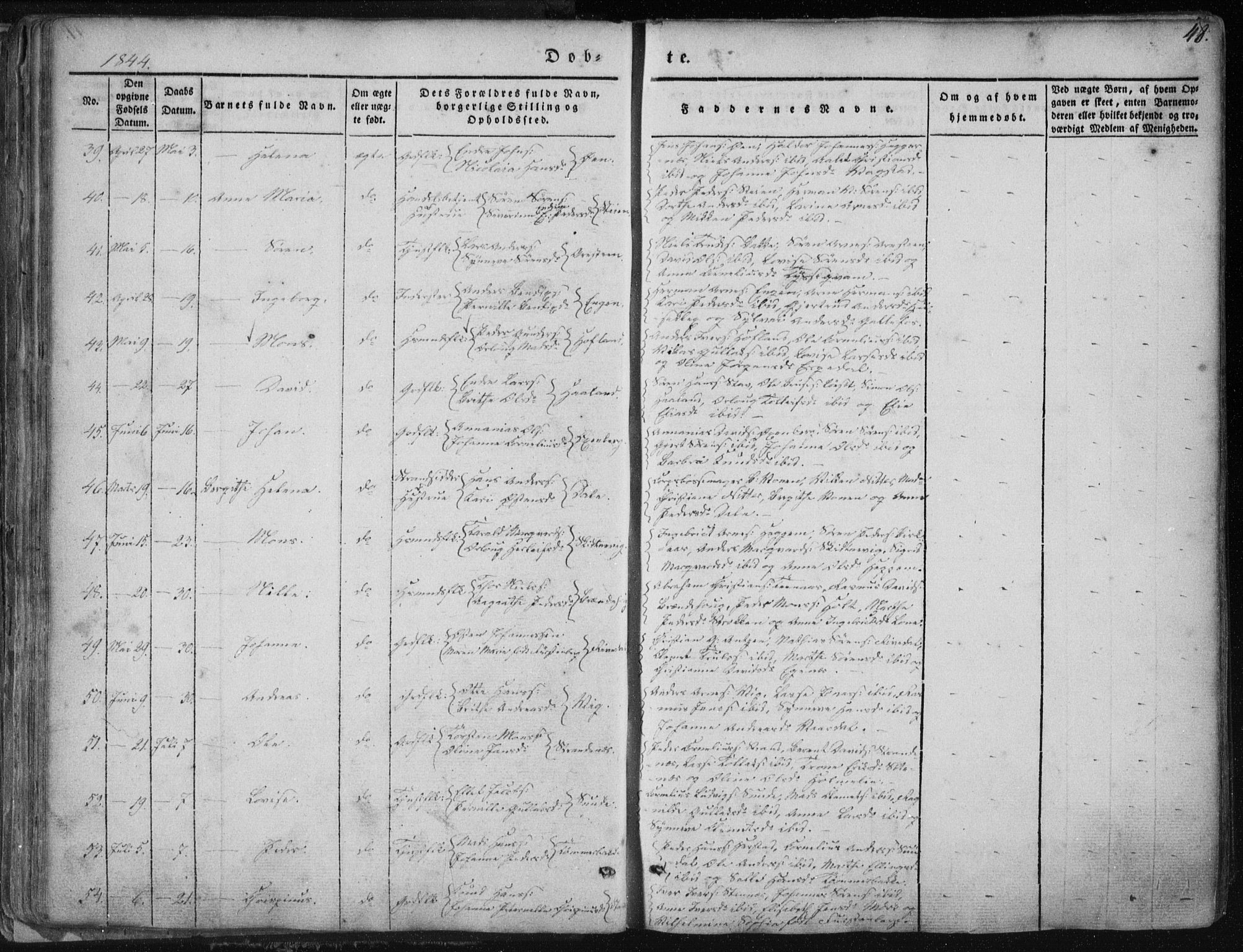 Fjaler sokneprestembete, AV/SAB-A-79801/H/Haa/Haaa/L0006: Parish register (official) no. A 6, 1835-1884, p. 48