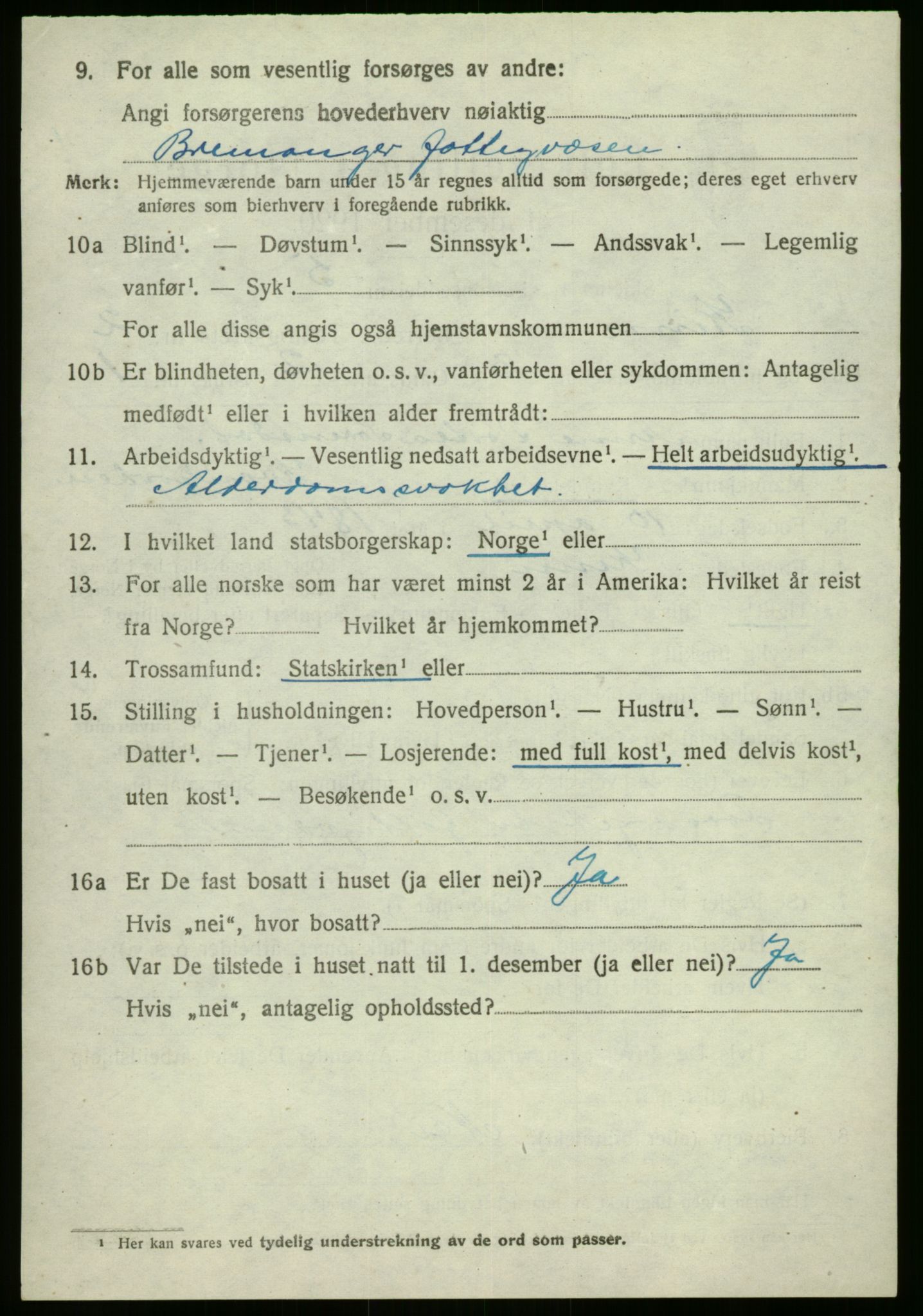 SAB, 1920 census for Kinn, 1920, p. 1960