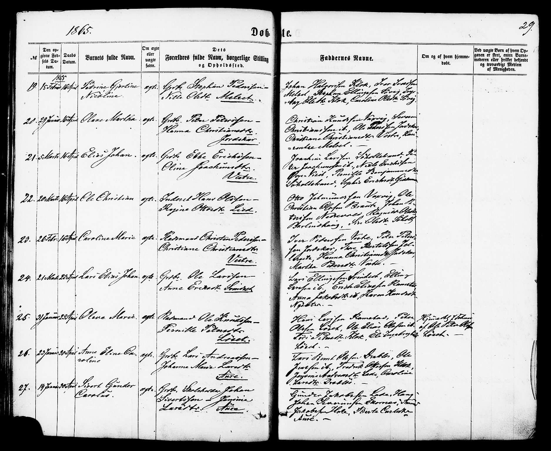Ministerialprotokoller, klokkerbøker og fødselsregistre - Møre og Romsdal, SAT/A-1454/522/L0314: Parish register (official) no. 522A09, 1863-1877, p. 29