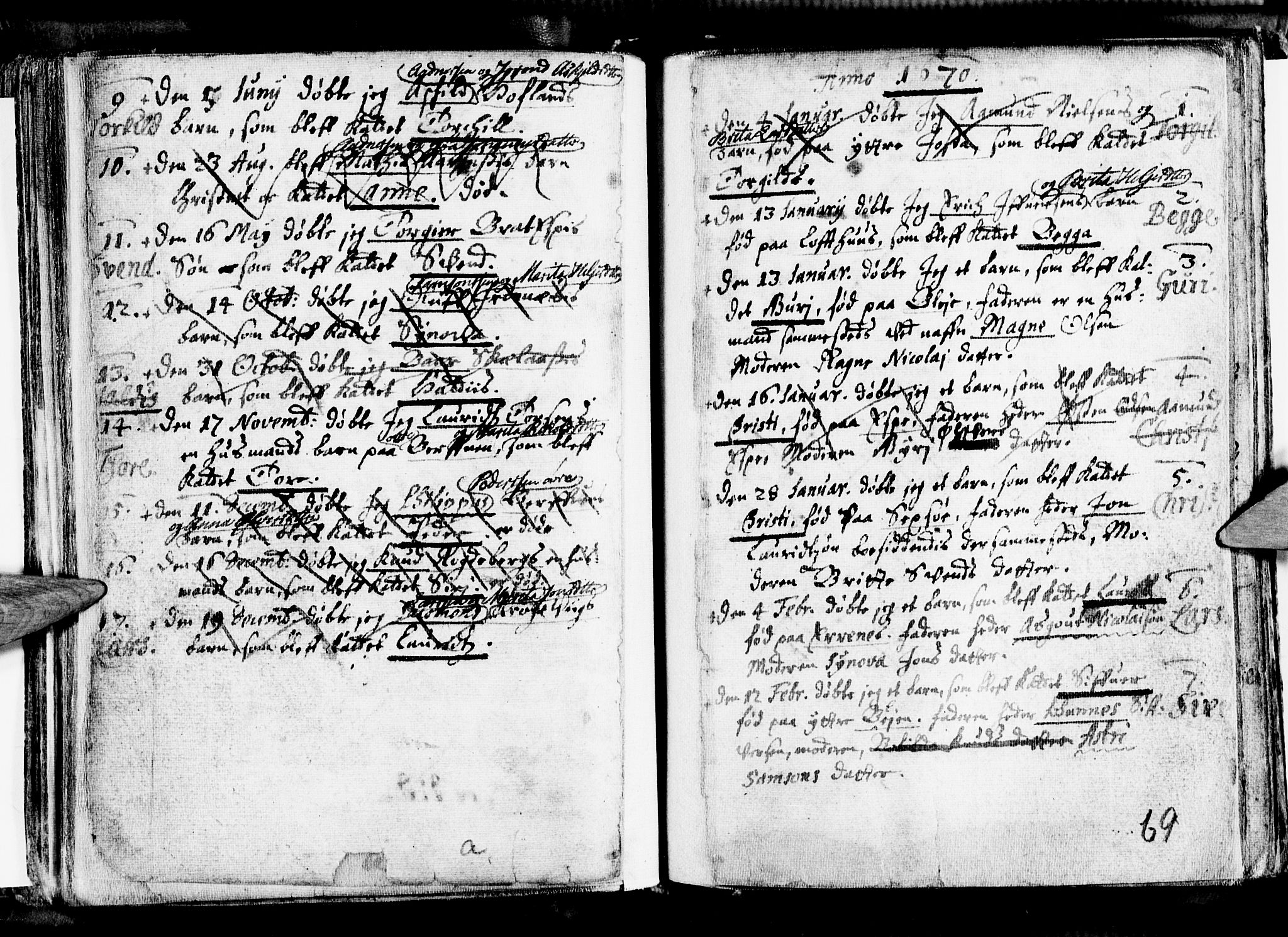 Ullensvang sokneprestembete, SAB/A-78701/H/Haa: Parish register (official) no. A 1 /1, 1669-1718, p. 69