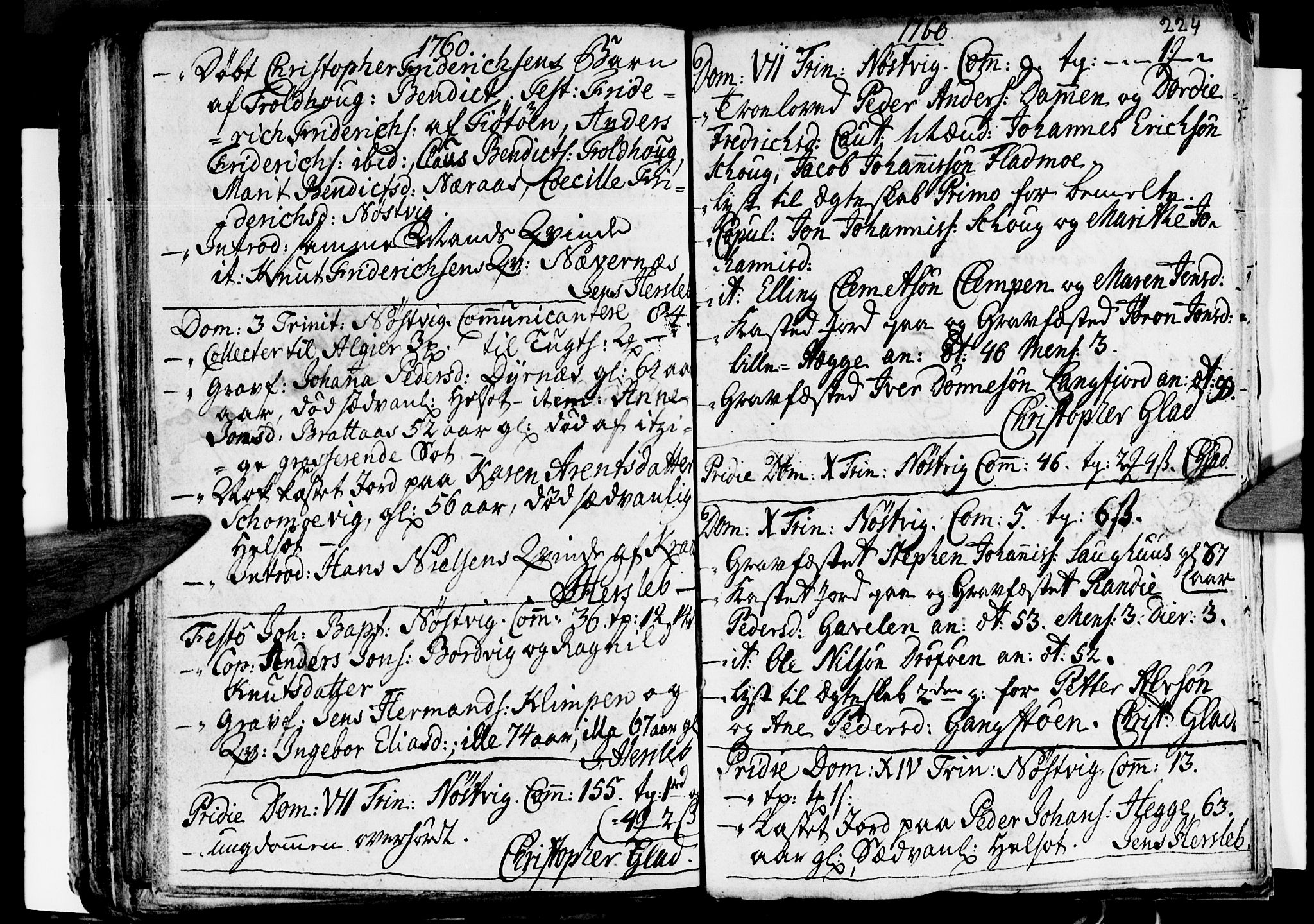 Ministerialprotokoller, klokkerbøker og fødselsregistre - Nordland, AV/SAT-A-1459/814/L0221: Parish register (official) no. 814A02, 1718-1762, p. 224