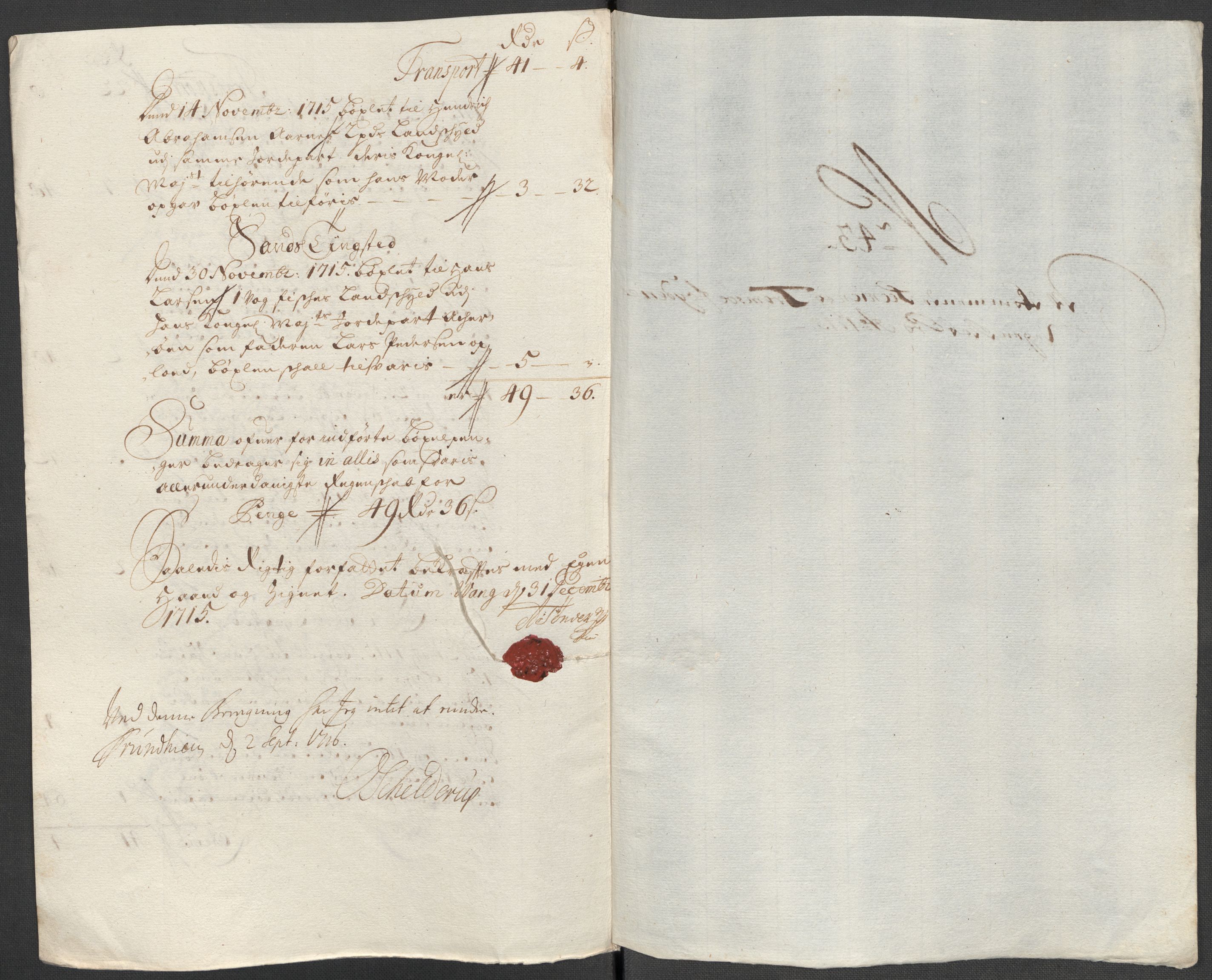 Rentekammeret inntil 1814, Reviderte regnskaper, Fogderegnskap, RA/EA-4092/R68/L4761: Fogderegnskap Senja og Troms, 1715, p. 225