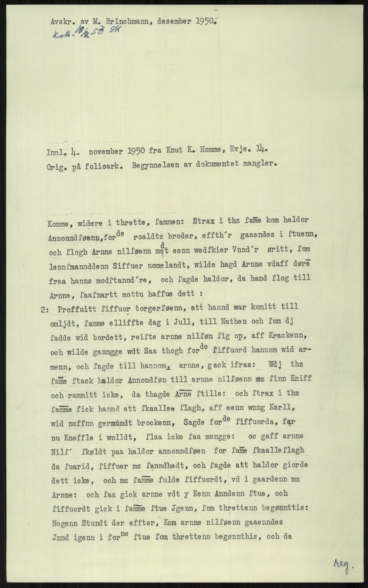Samlinger til kildeutgivelse, Diplomavskriftsamlingen, AV/RA-EA-4053/H/Ha, p. 2831