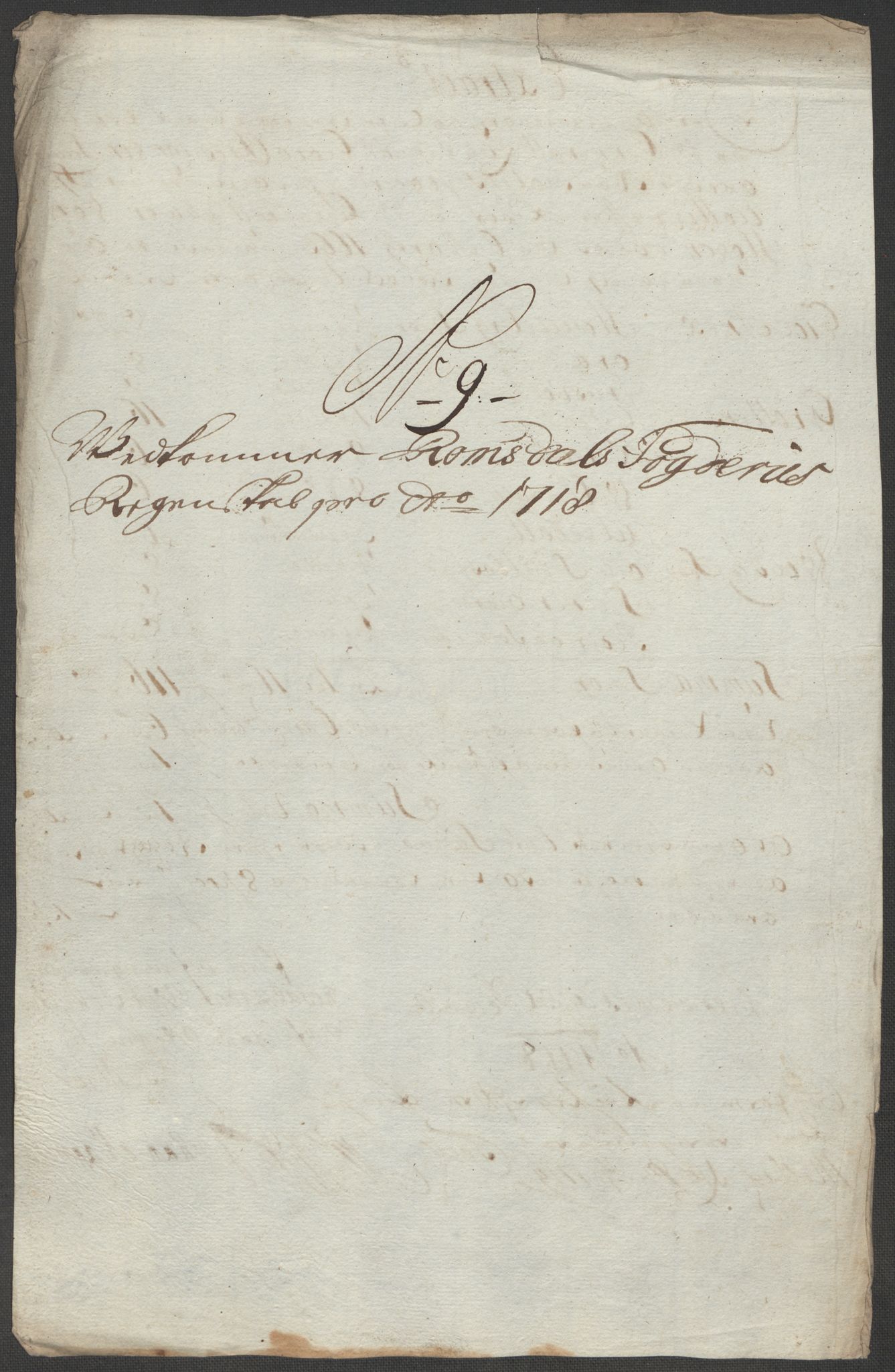 Rentekammeret inntil 1814, Reviderte regnskaper, Fogderegnskap, AV/RA-EA-4092/R55/L3665: Fogderegnskap Romsdal, 1718, p. 106