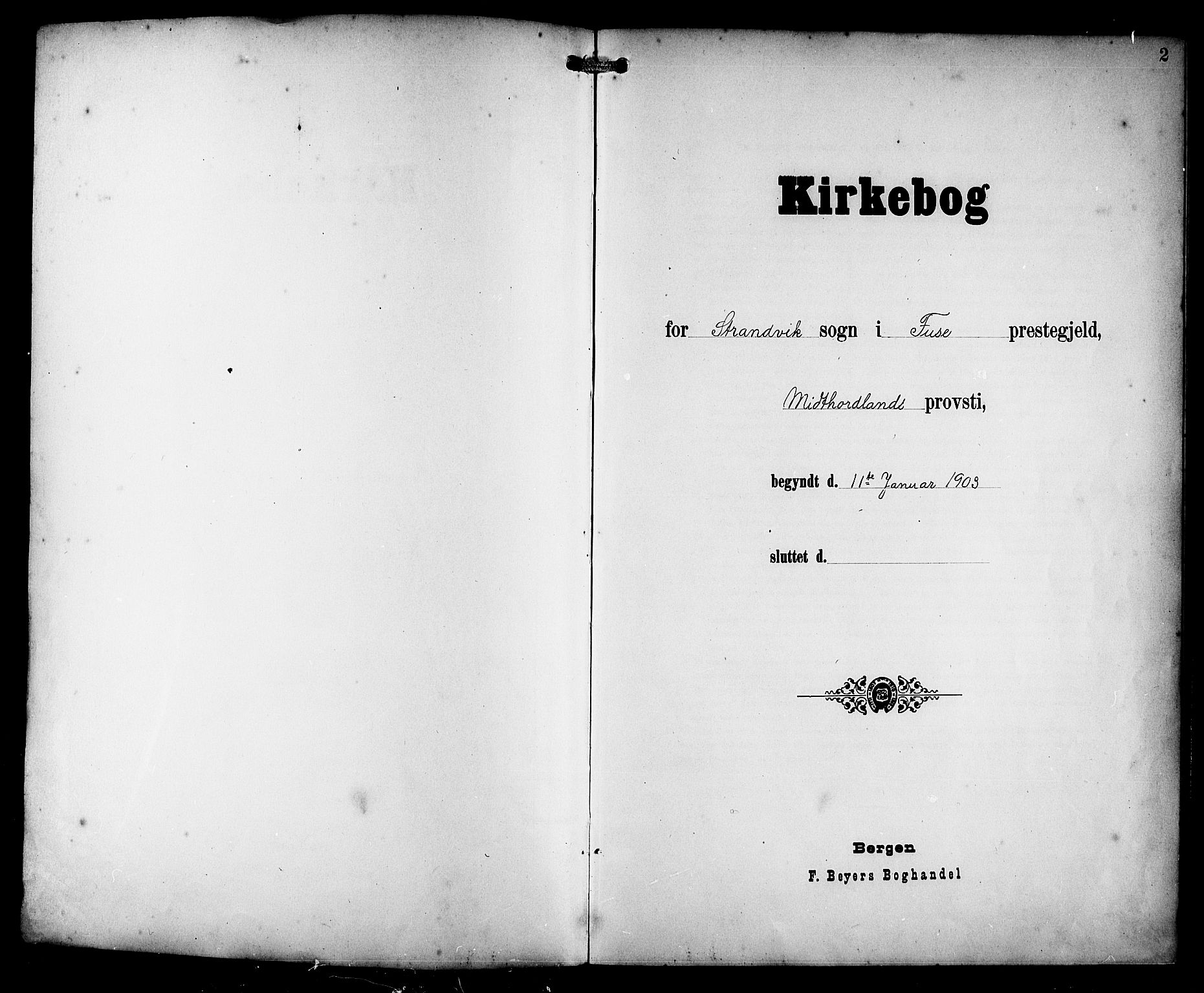Fusa sokneprestembete, SAB/A-75401/H/Hab: Parish register (copy) no. C 3, 1903-1920, p. 2